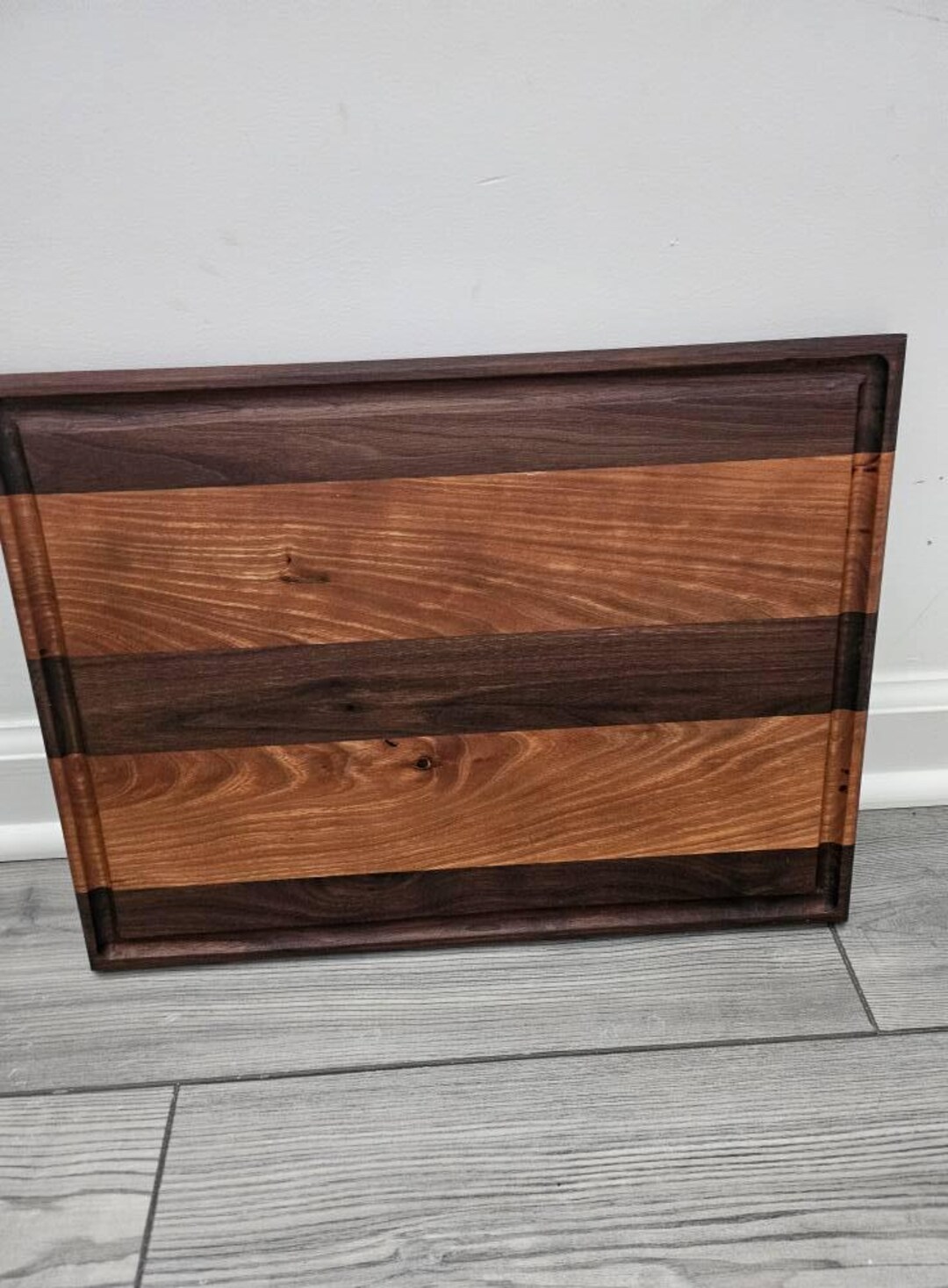 Handcrafted Walnut & Cherry Wood Cutting Board - Etsy - Cherry Tree Wood Cutting Boards