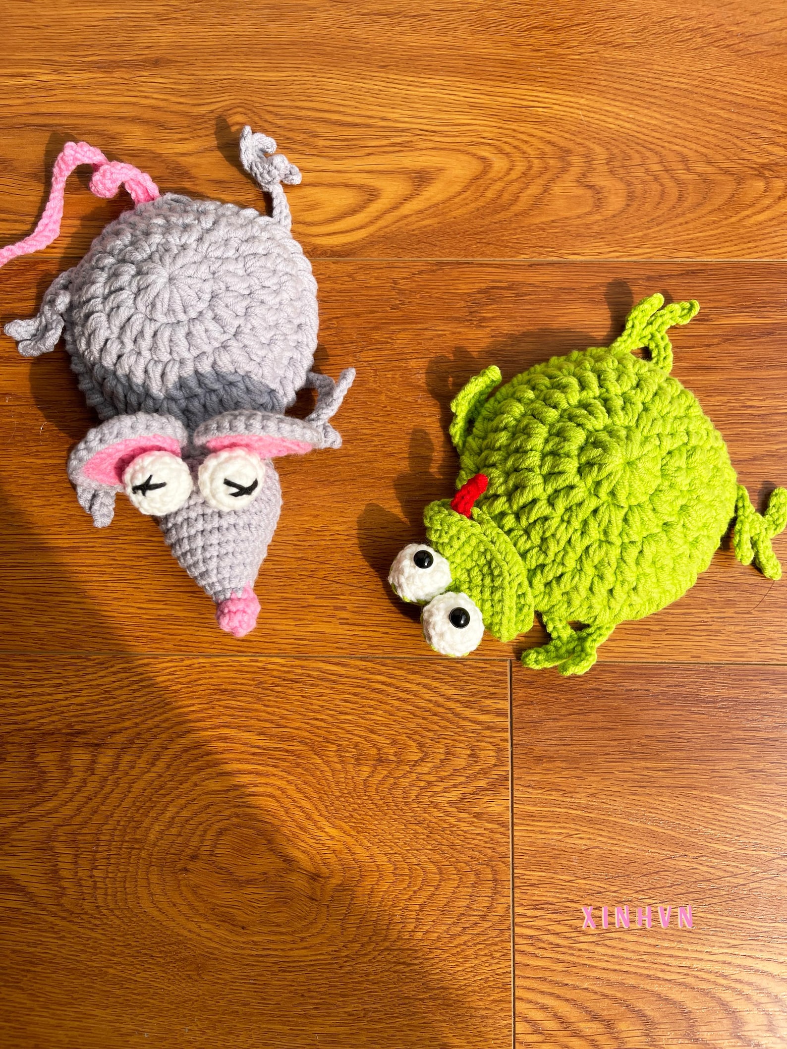 Mouse Rug Coasters Handmade Crochet Animal Coasters, Cute Mug Rug Set – Duck, Frog, Mouse ...