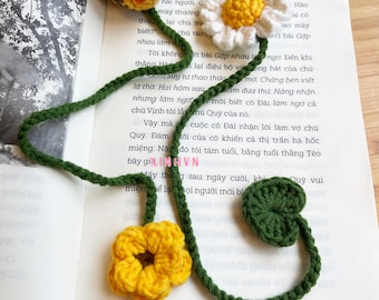Lindos marcadores de crochet con forma de abeja, margarita, girasol y fresa, un bonito regalo para profesores, amantes de los libros y para la vuelta al cole.