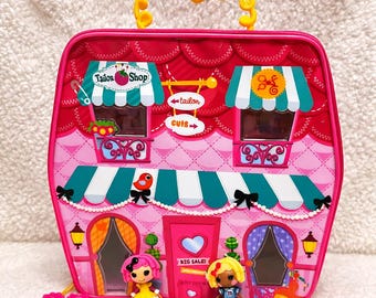 Mini Lalaloopsy Dolls Bundle: Dot Starlight, Crumbs Sugar Cookie, Tailor Shop Case