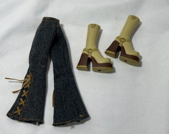 Vintage Y2K Bratz Yasmin “Hippie Chic” pants and boots (2002)