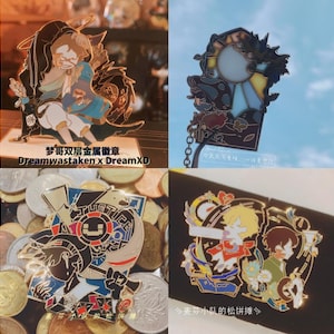 Dreamwastaken DreamXD Georgenotfound KarlJacobs BadBoyHalo Niki Philza Ranboo Quackity enamel pin badge MCYT Pin || 2.3&quot; Dream SMP Lore Pin