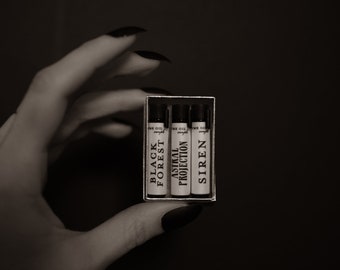 Perfume Oil Samples - Choose 3 - For Strange Women perfume gift set - organic, botanical, indie, vegan, cruelty free, artisan scents