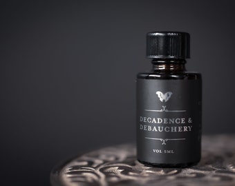 Decadence and Debauchery™ - Perfume Oil with natural resins, tobacco, blood orange, bergamot, violet, vanilla, woods - unisex scent