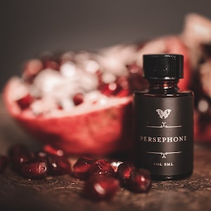 Persephone Perfume Oil - fruity floral natural with pomegranate, rose, osmanthus, tuberose - for strange women