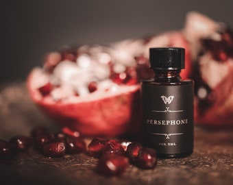 Persephone Perfume Oil - fruity floral natural with pomegranate, rose, osmanthus, tuberose - for strange women