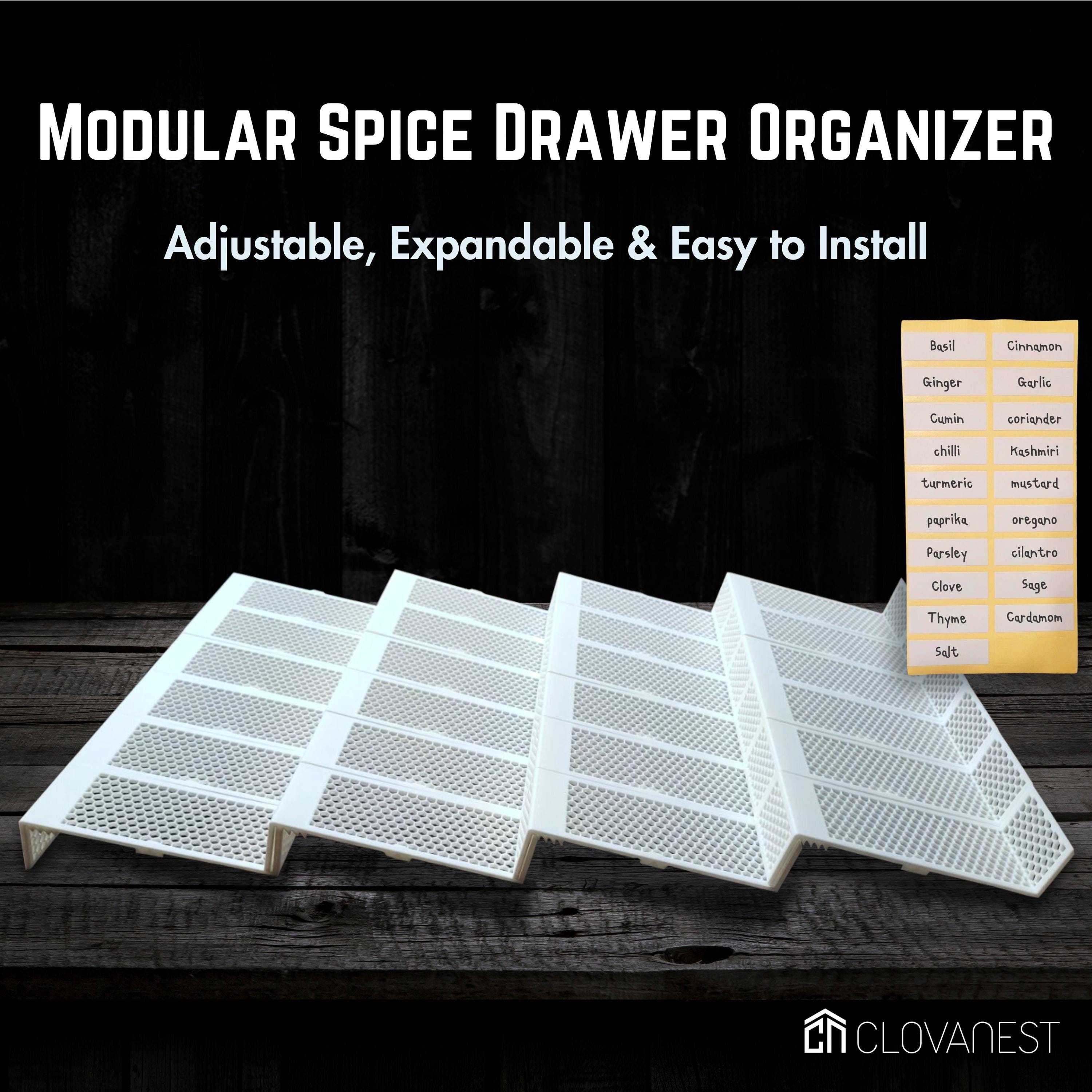 Custom Spice Rack Insert Customizable Spice Organizer, Modular Drawer Insert for Spice Storage ...