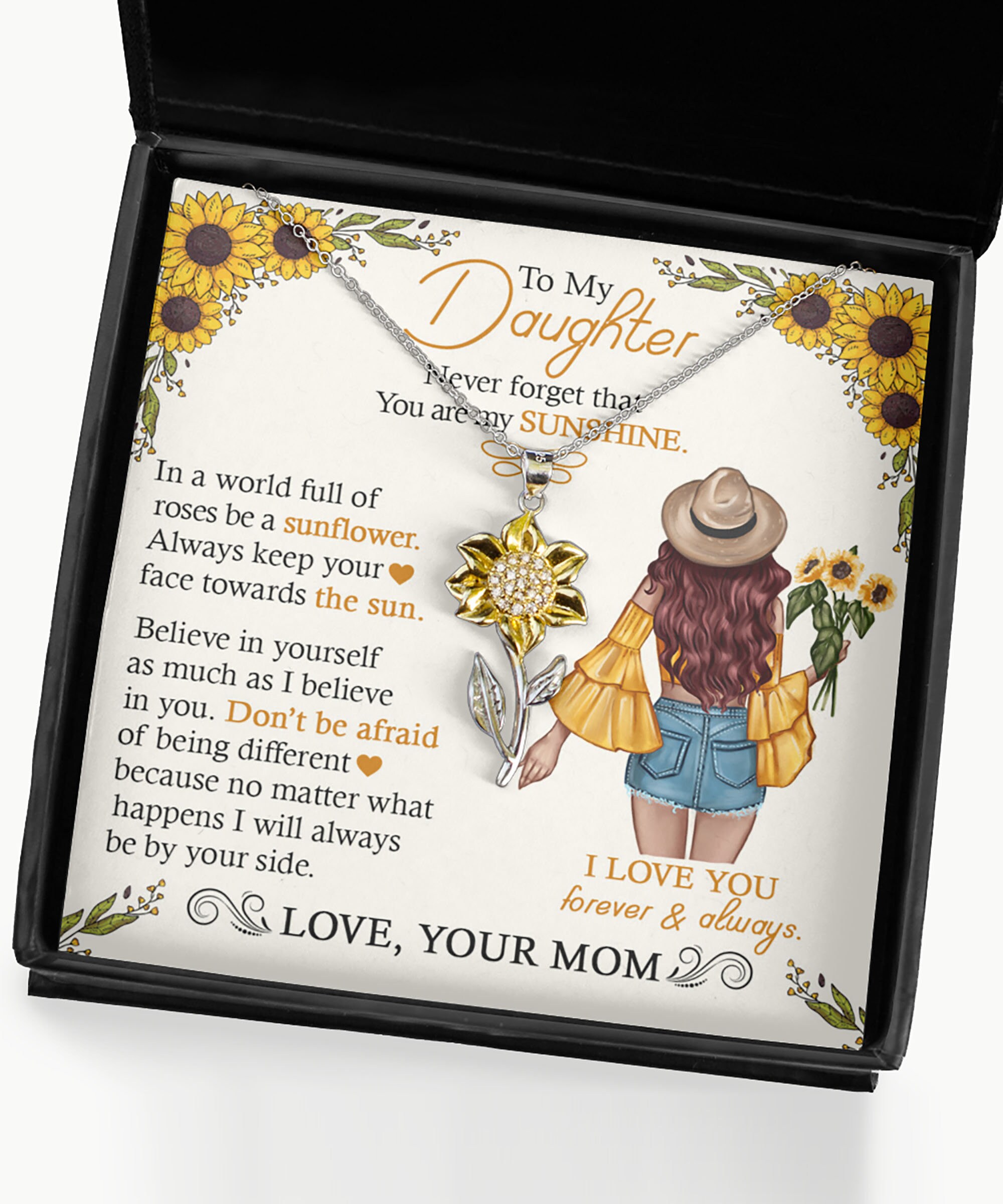 To My Daughter Never Forget That You Are My Sunshine Gift Etsy
