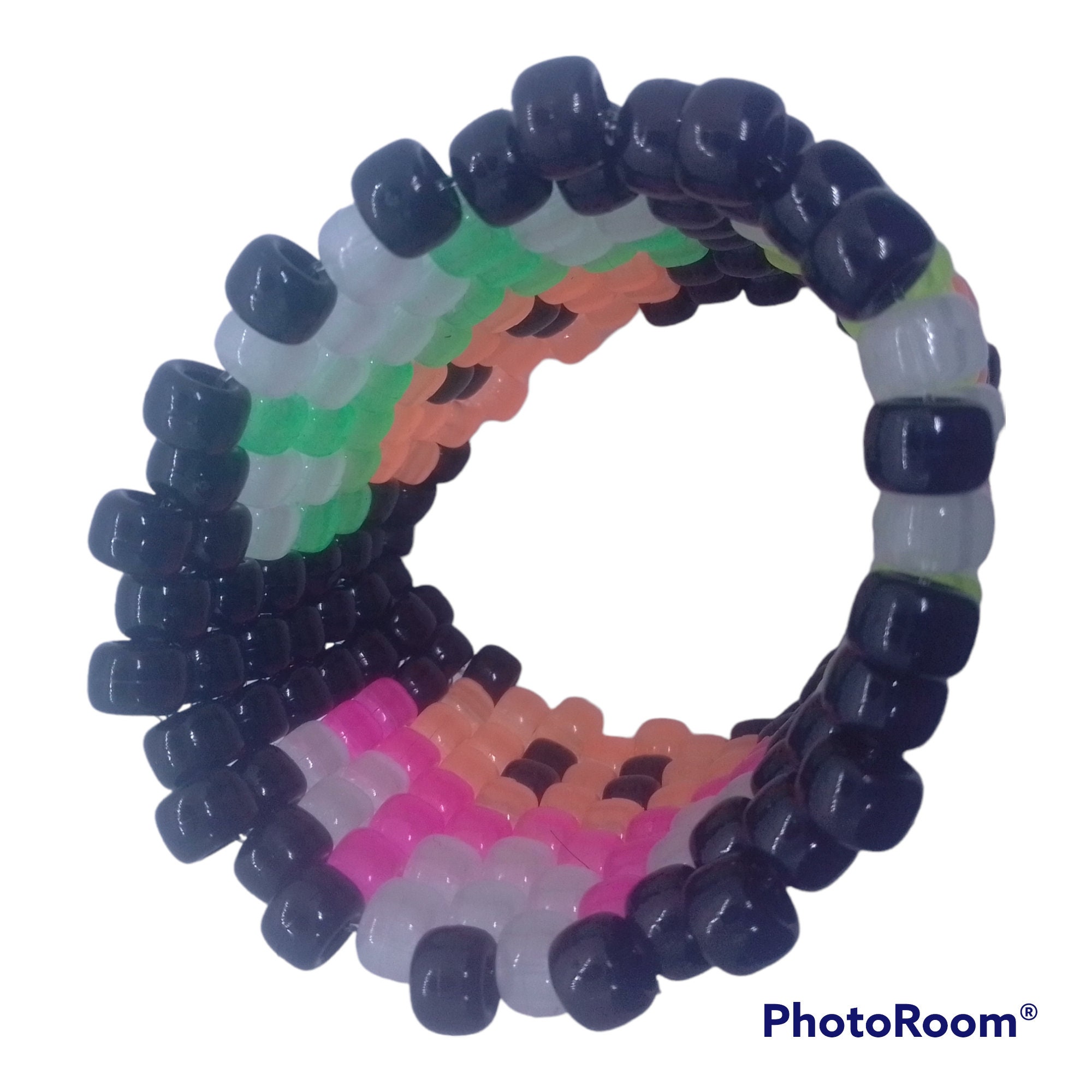Glow in the Dark Mario Mushroom Kandi Cuff Bracelet image 6