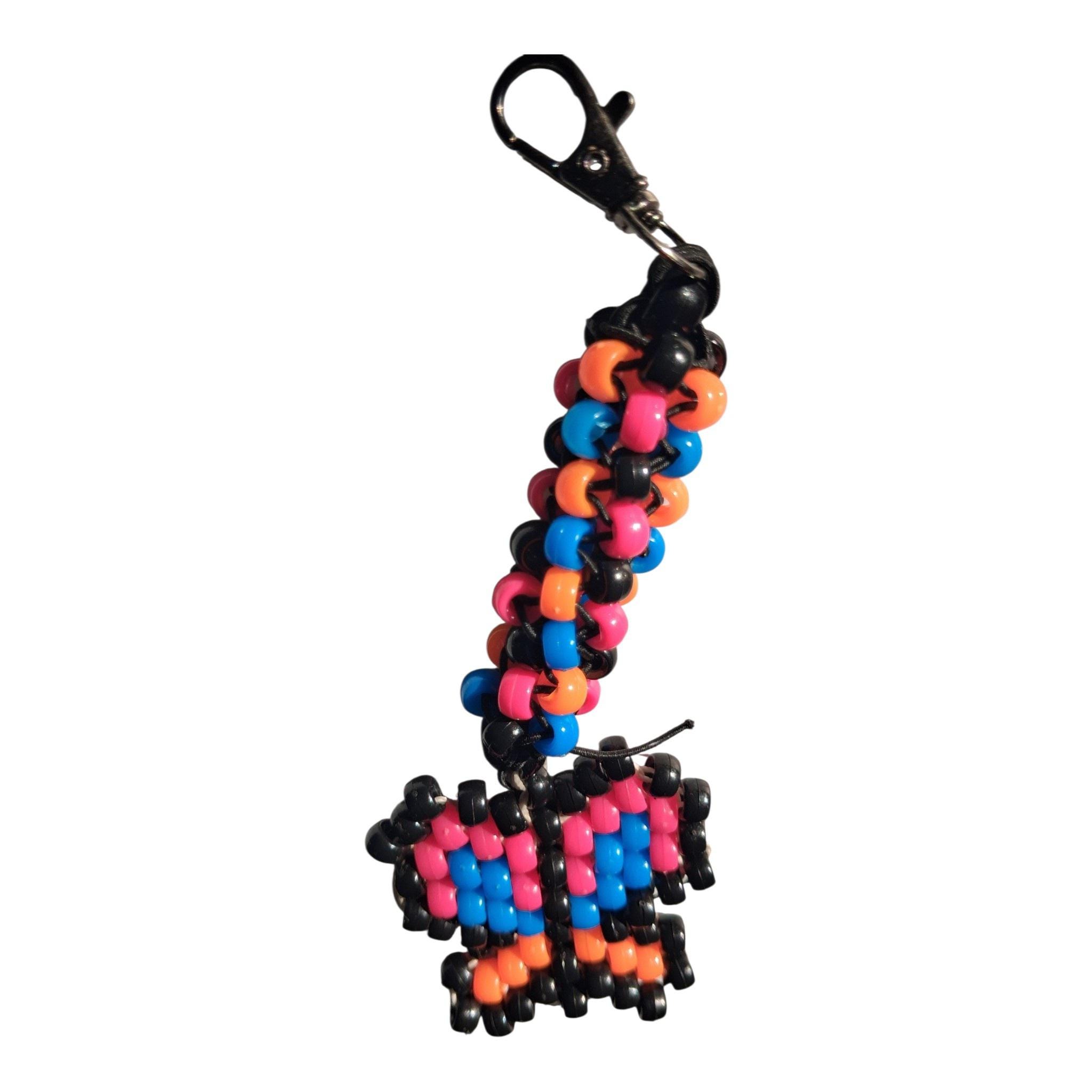 Butterfly Beaded Keychain, Great for Keys, Backpack,  Purses,Jacket Zippers,etc Mini Pony Beads