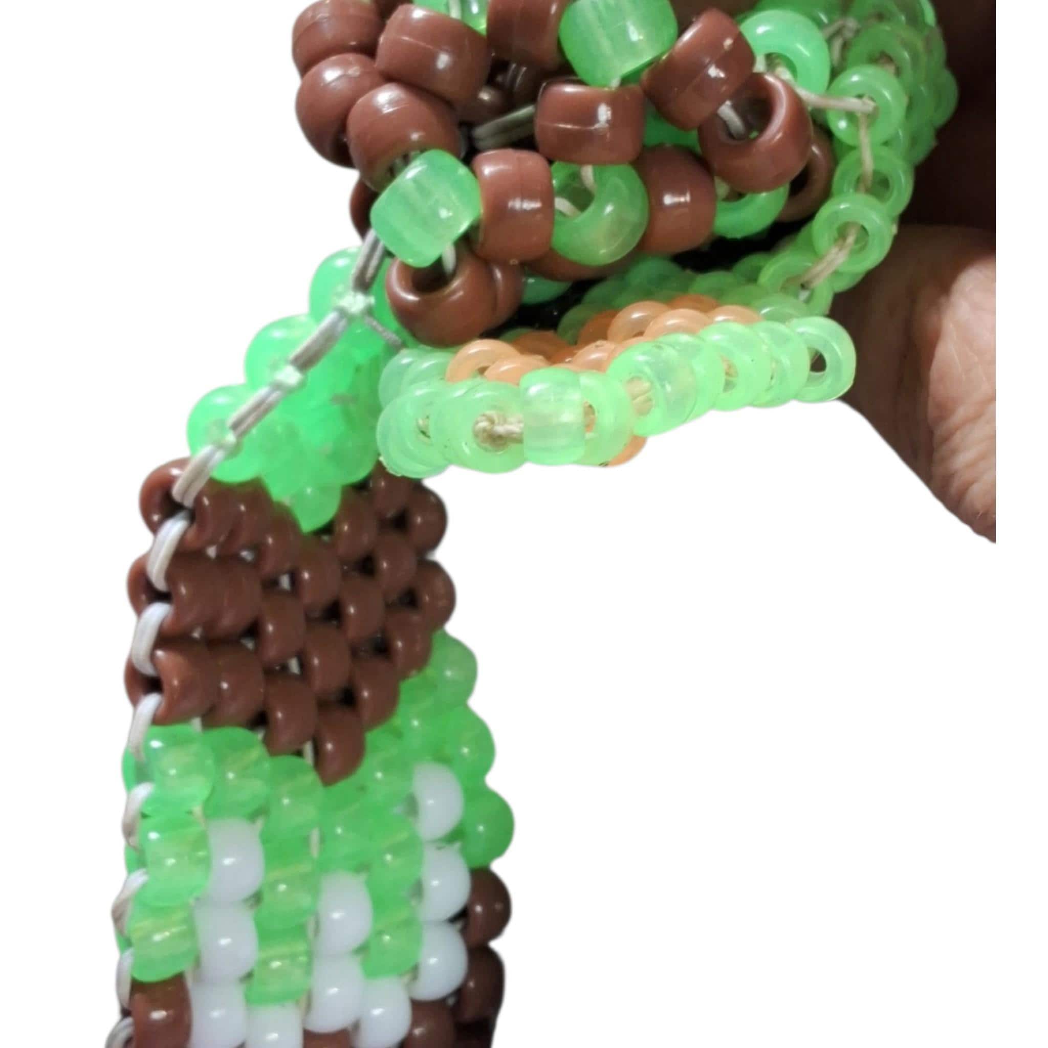 Kandi Tie With A Glow-in-the-Dark Green Goblin- Choker Matches Theme image 2