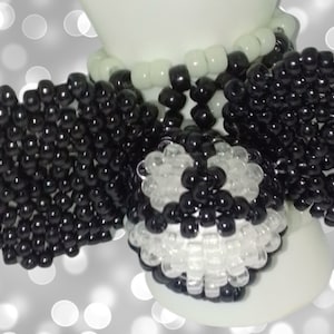 Black Deadmau5 Glow Eyes Kandi Cuff Bracelet Kandy Raver PLUR