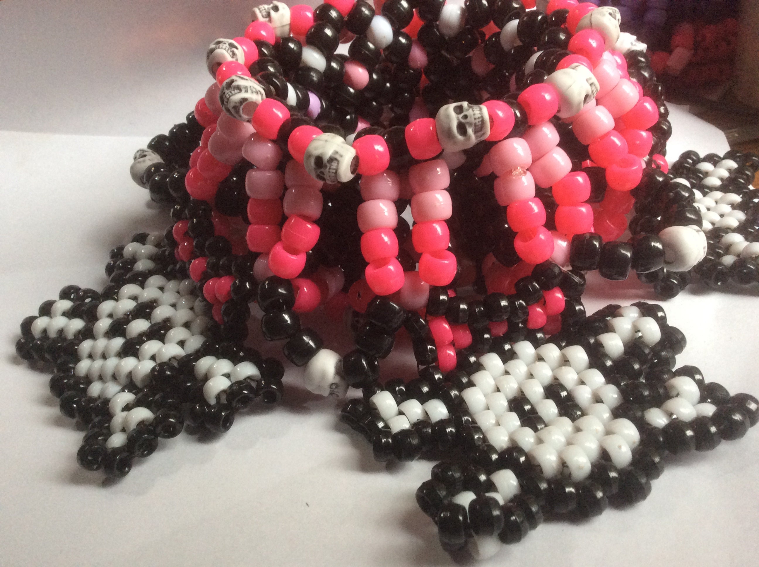 Epic Kandi UFO Cuff Kandi Bracelet with 5 Skulls and Bones Etsy