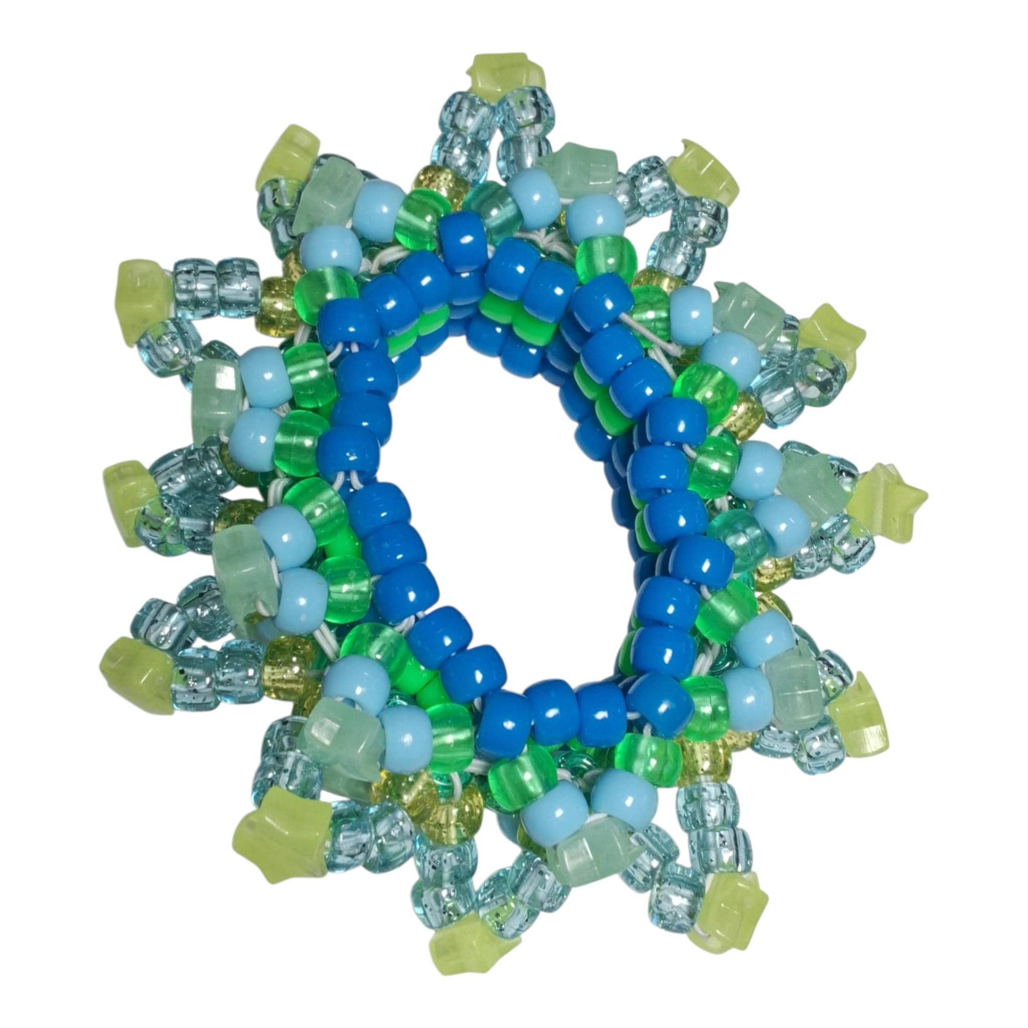 Lot of 3 Spinning Star Spiked Kandi Cuff - Glow in the Dark Mini Rotator image 7