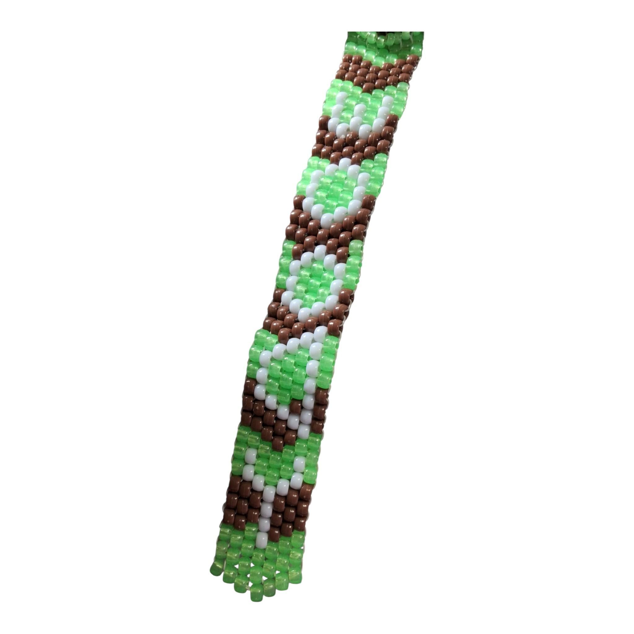 Kandi Tie With A Glow-in-the-Dark Green Goblin- Choker Matches Theme