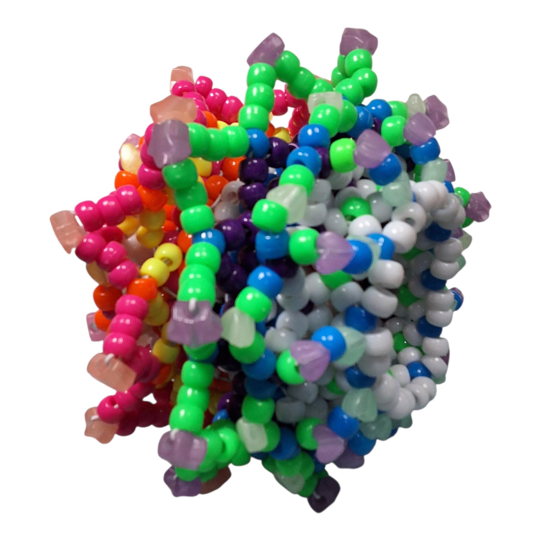 Dual-Orbit Spiked Rotator Cuff | Glow-in-the-Dark Star Kandi