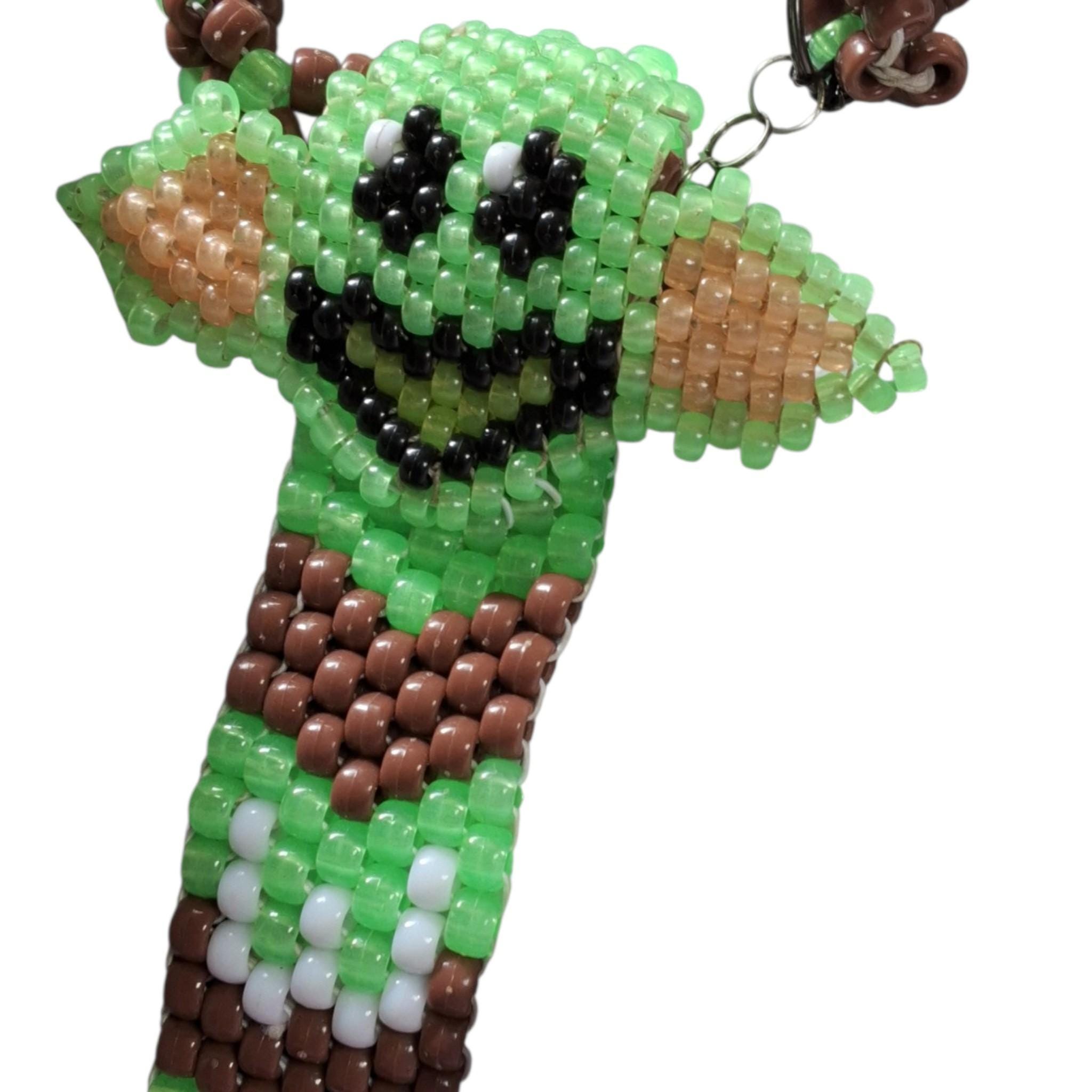 Kandi Tie With A Glow-in-the-Dark Green Goblin- Choker Matches Theme image 4