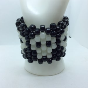 Glow Skulls Kandi Cuff Rave Bracelet EDM  Stretchy Pony Beads Music Festival Choose the Colors