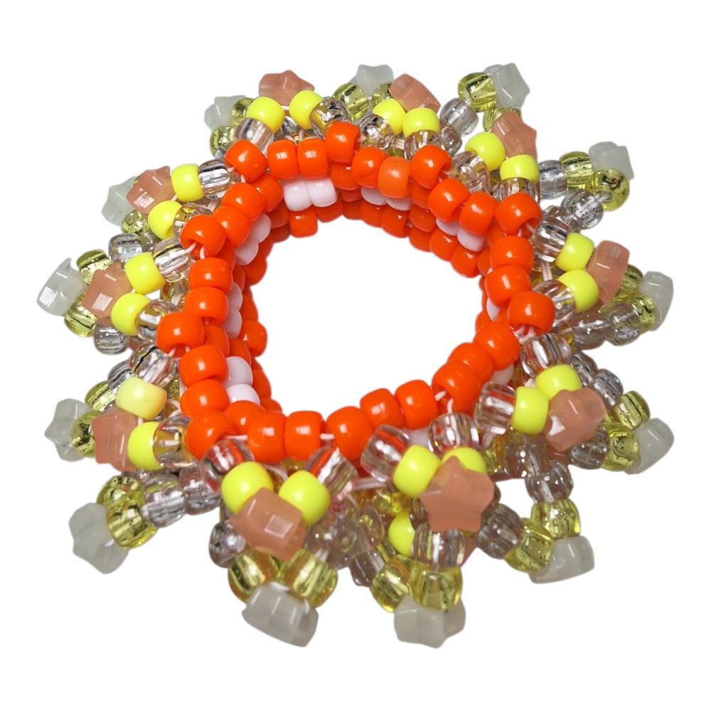 Lot of 3 Spinning Star Spiked Kandi Cuff - Glow in the Dark Mini Rotator image 4