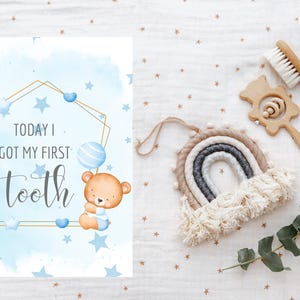 Baby Boy Milestone Cards - Printable Occasion Milestone Cards - Baby Personalised Memories Cards - Baby Shower Gift - Instant Download