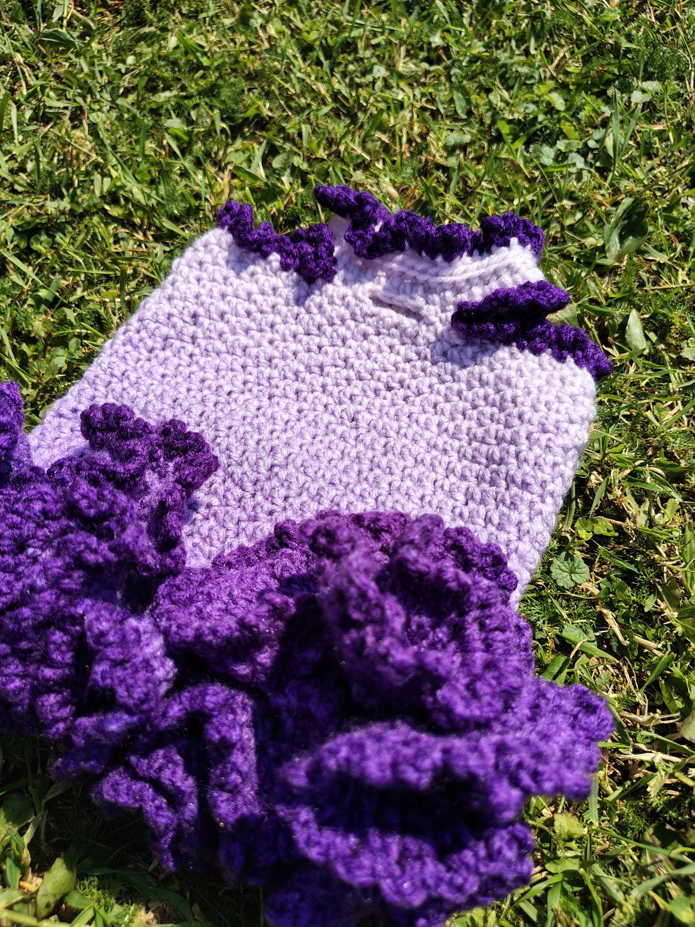 Dog Sweater Dress, Purple Pet Fashion, Gift Idea for Dog Owner, Gradient Dog Sweater, Boutique Dog Outfit - Thumbnail 3