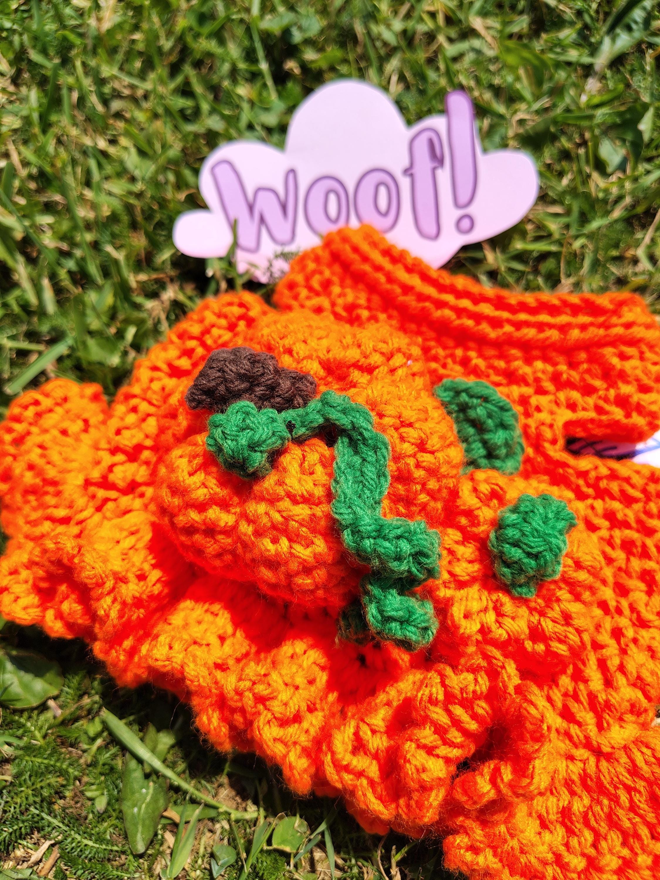 XXS Dog Pumpkin Sweater Dress, Dog Owner Gift Idea, Pumpkin Halloween Dog Costume, Tiny Pet Clothes, Boutique Dog Sweater - Thumbnail 6