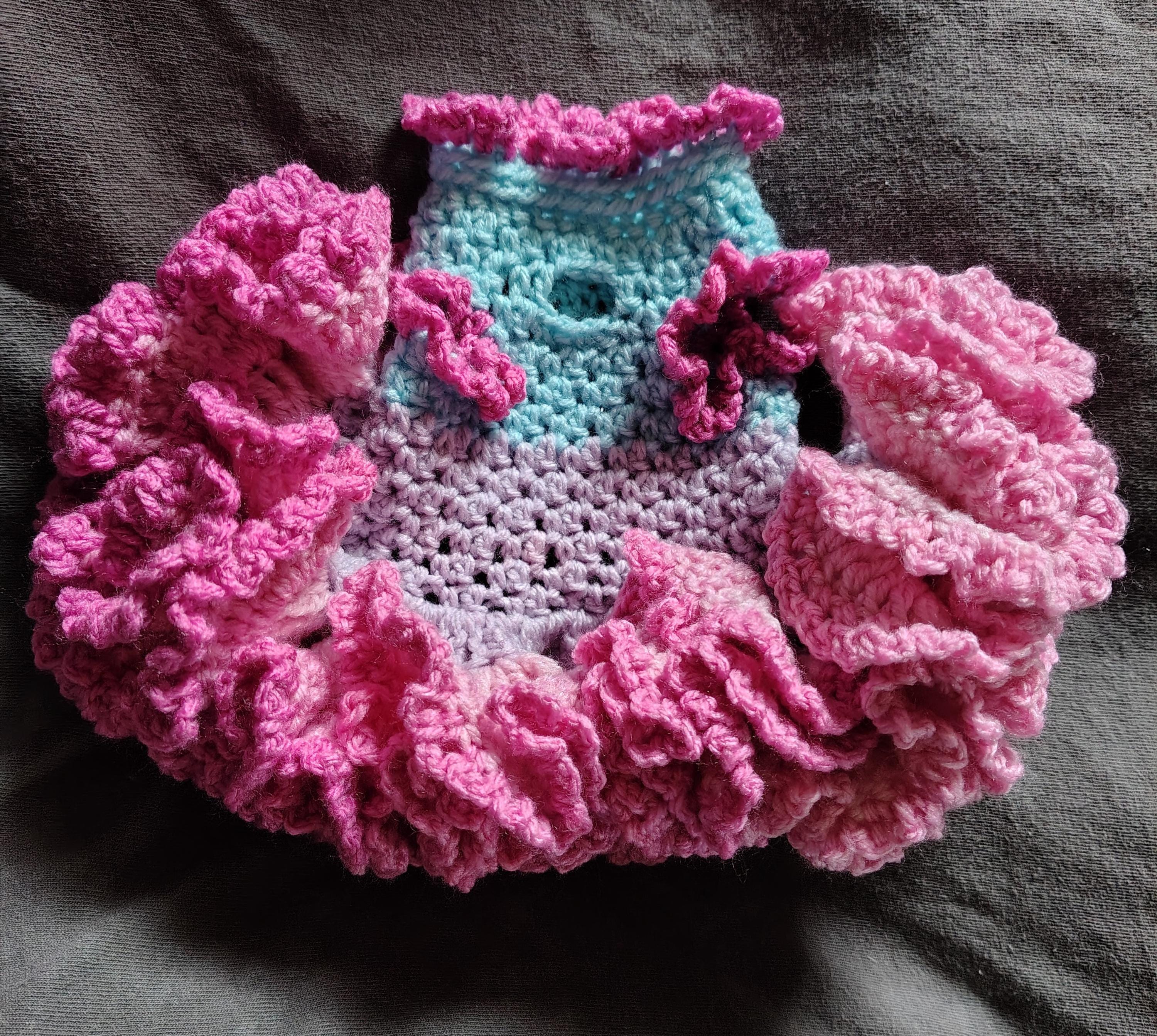 XXS Pet Dress, Toy Dog Fashion, Princess Dog Dress, Handmade Full Ruffled Skirt Dog Dress, Tiny Pet Clothes, Cat Sweater Dress