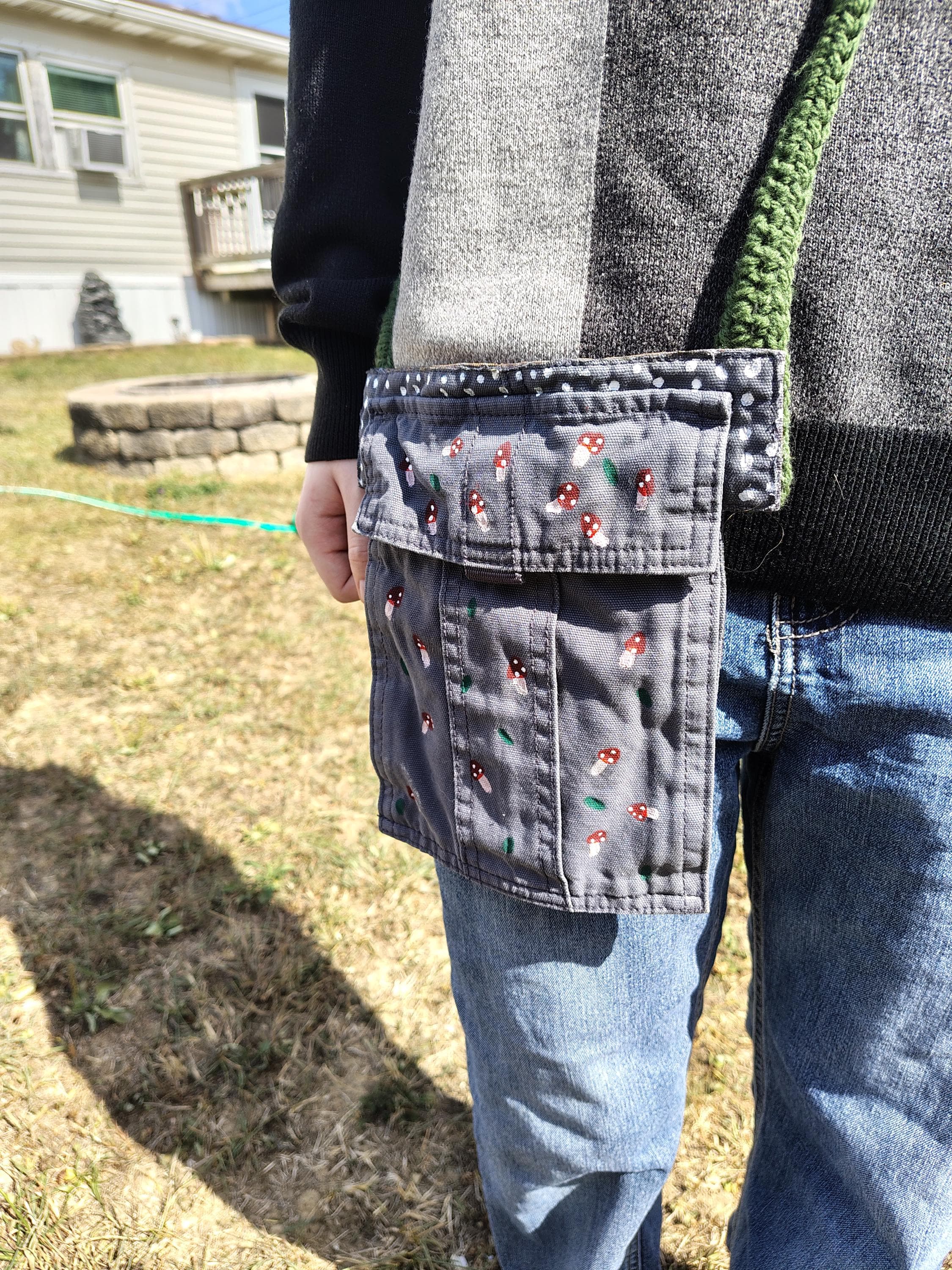 Cottagecore Mushroom Hat and Matching Cross Body Bag - Thumbnail 6