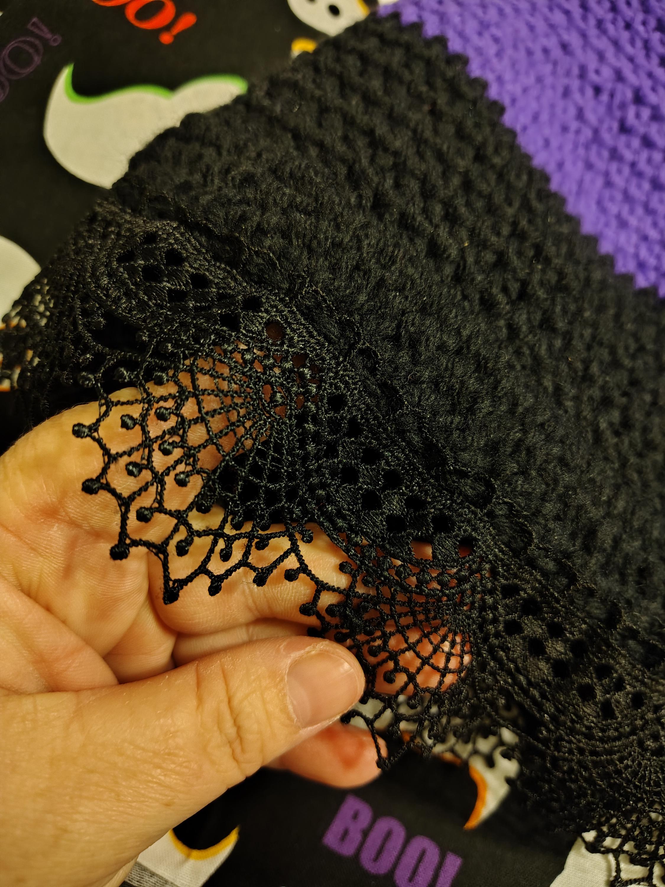Witchy Hat, Yarn & Lace Witch Hat, Witchcraft Attire, Gift for Witches - Thumbnail 4
