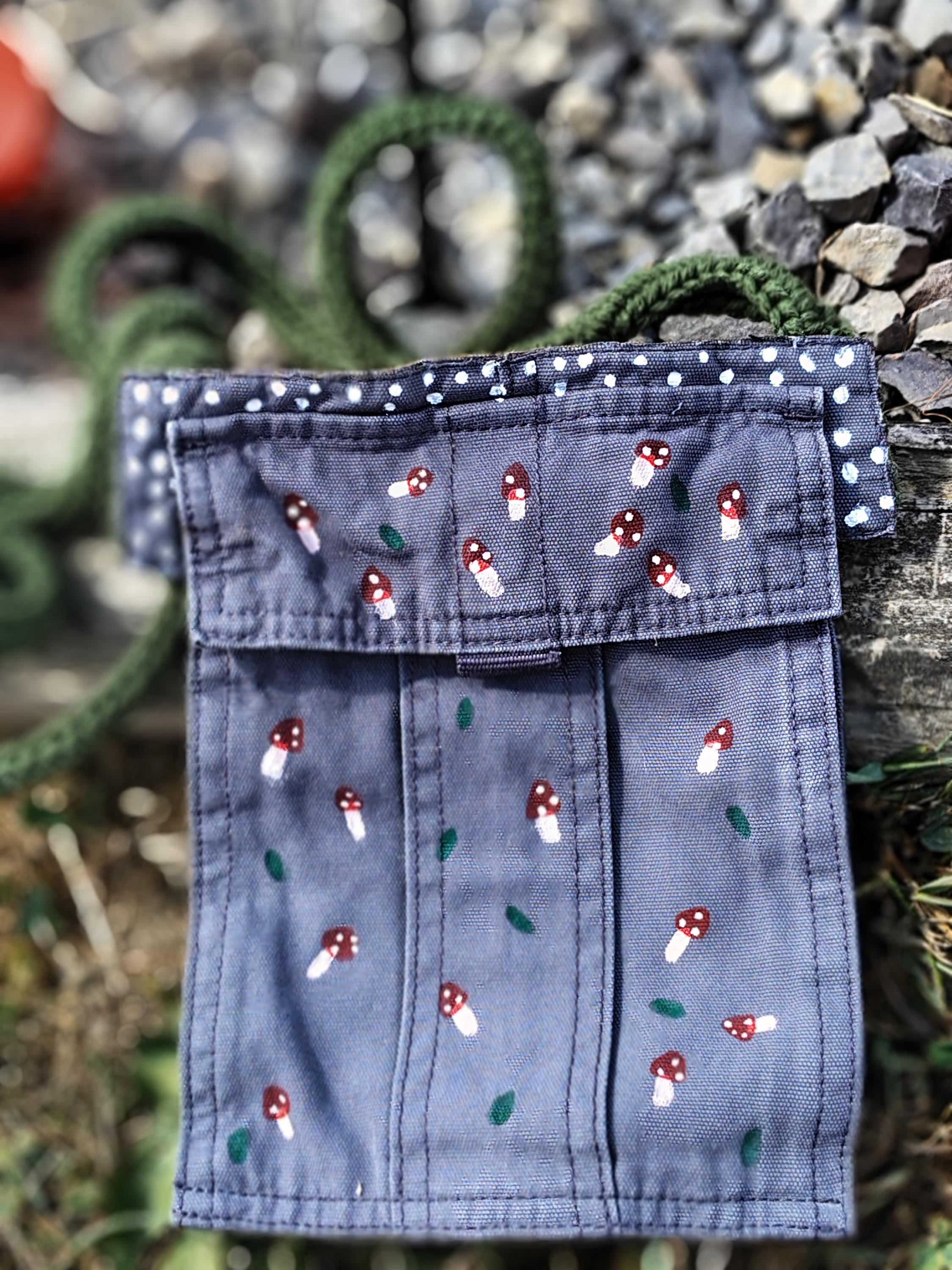 Cottagecore Mushroom Hat and Matching Cross Body Bag - Thumbnail 4