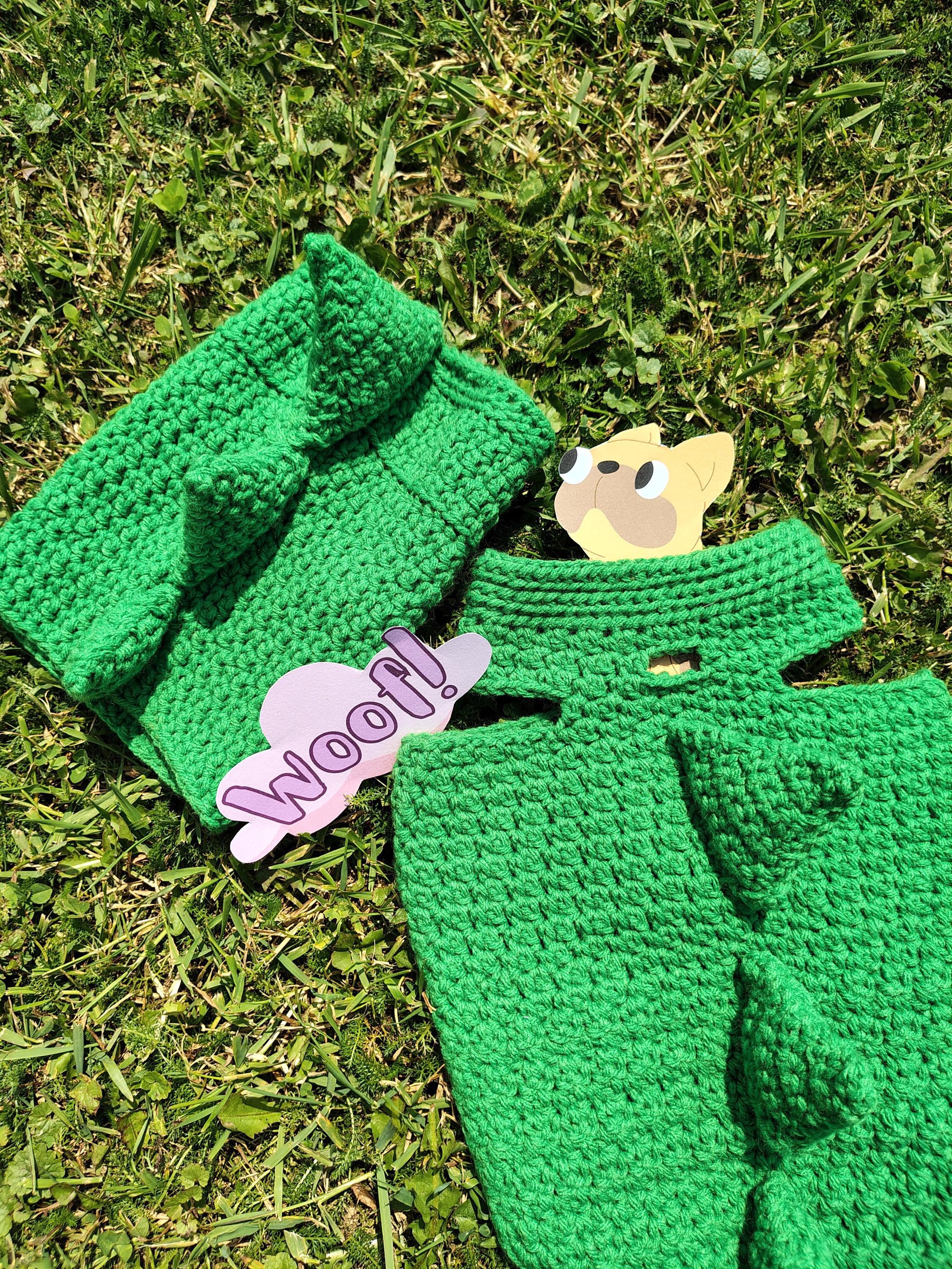 Dino Pet Costume, Green Dog Sweater, Dog Ear Warmer Protection, Boutique Pet Clothing, Halloween Dog Costume, Dinosaur Dog Outfit - Thumbnail 5
