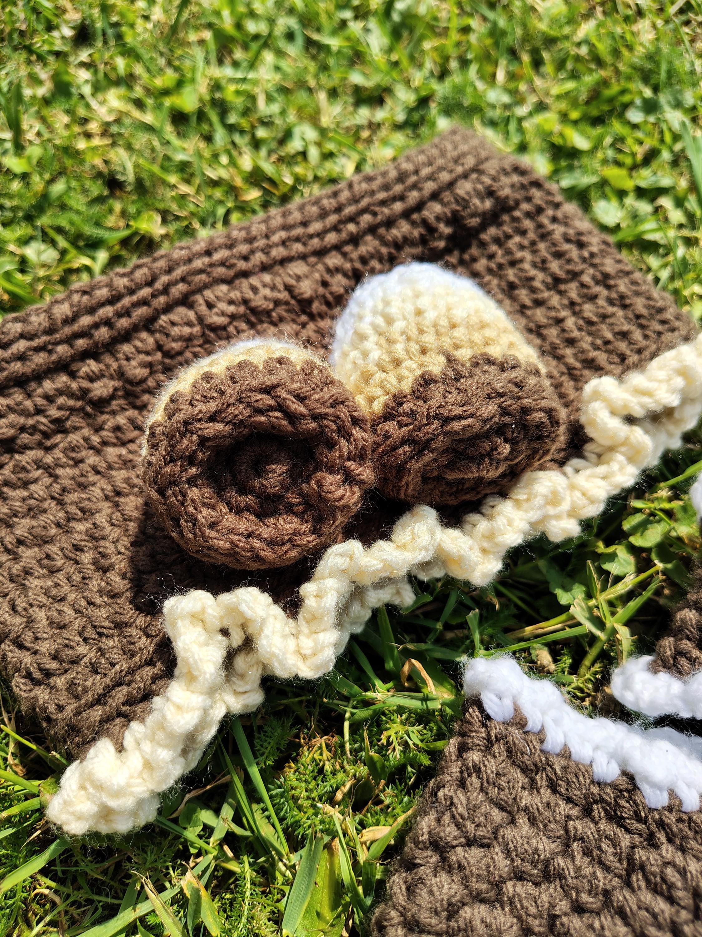 Gingerbread Dog Sweater Dress, Holiday Dog Fashion, Pet Costume, Marshmallow Dog Hood, Boutique Dog Outfit, Set of 2 - Thumbnail 5