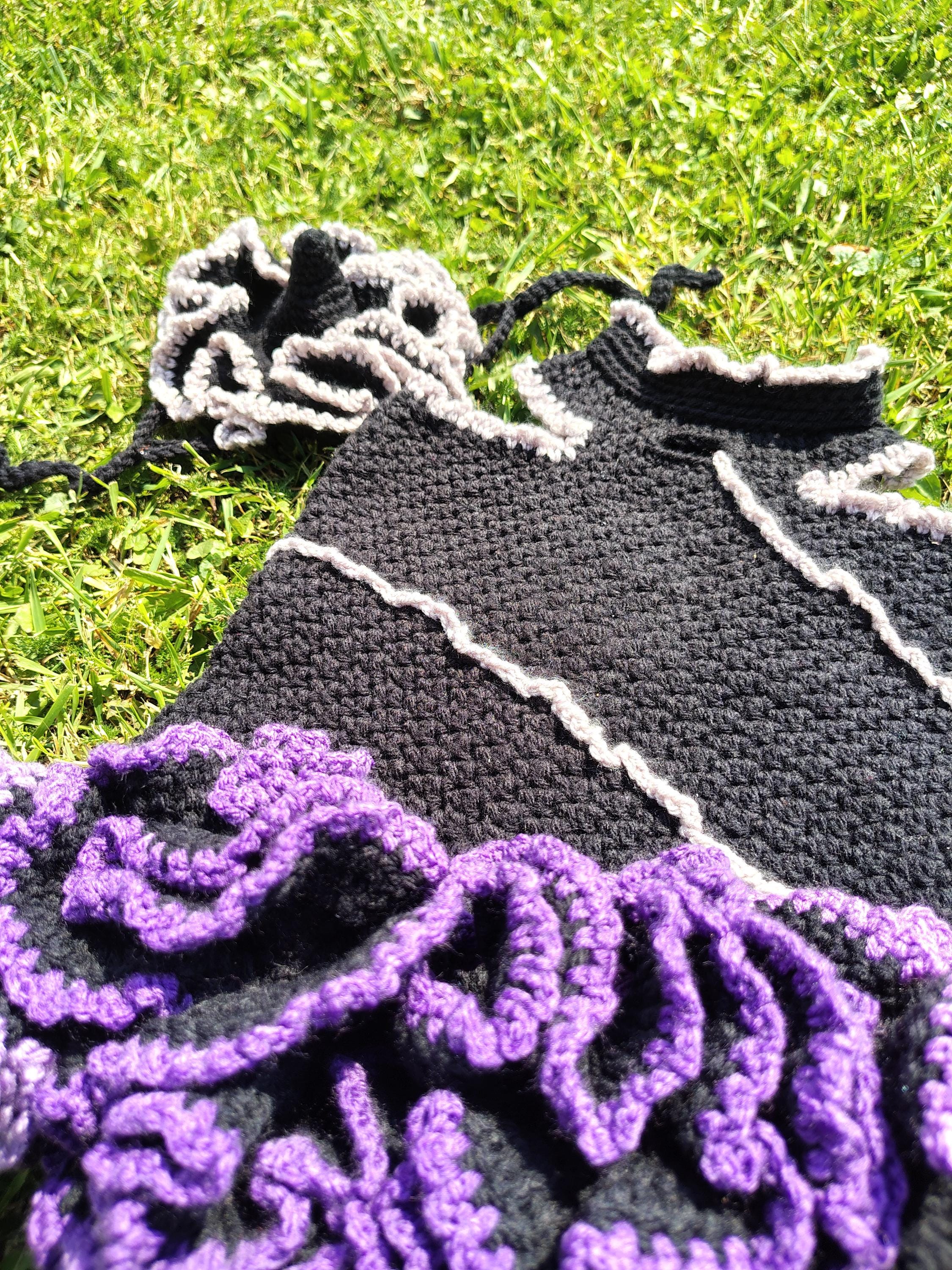 Dog Sweater, Crochet Dog Dress, Pet Fashion, Crochet Witch Costume for Dog, Halloween Pet Clothing - Thumbnail 6