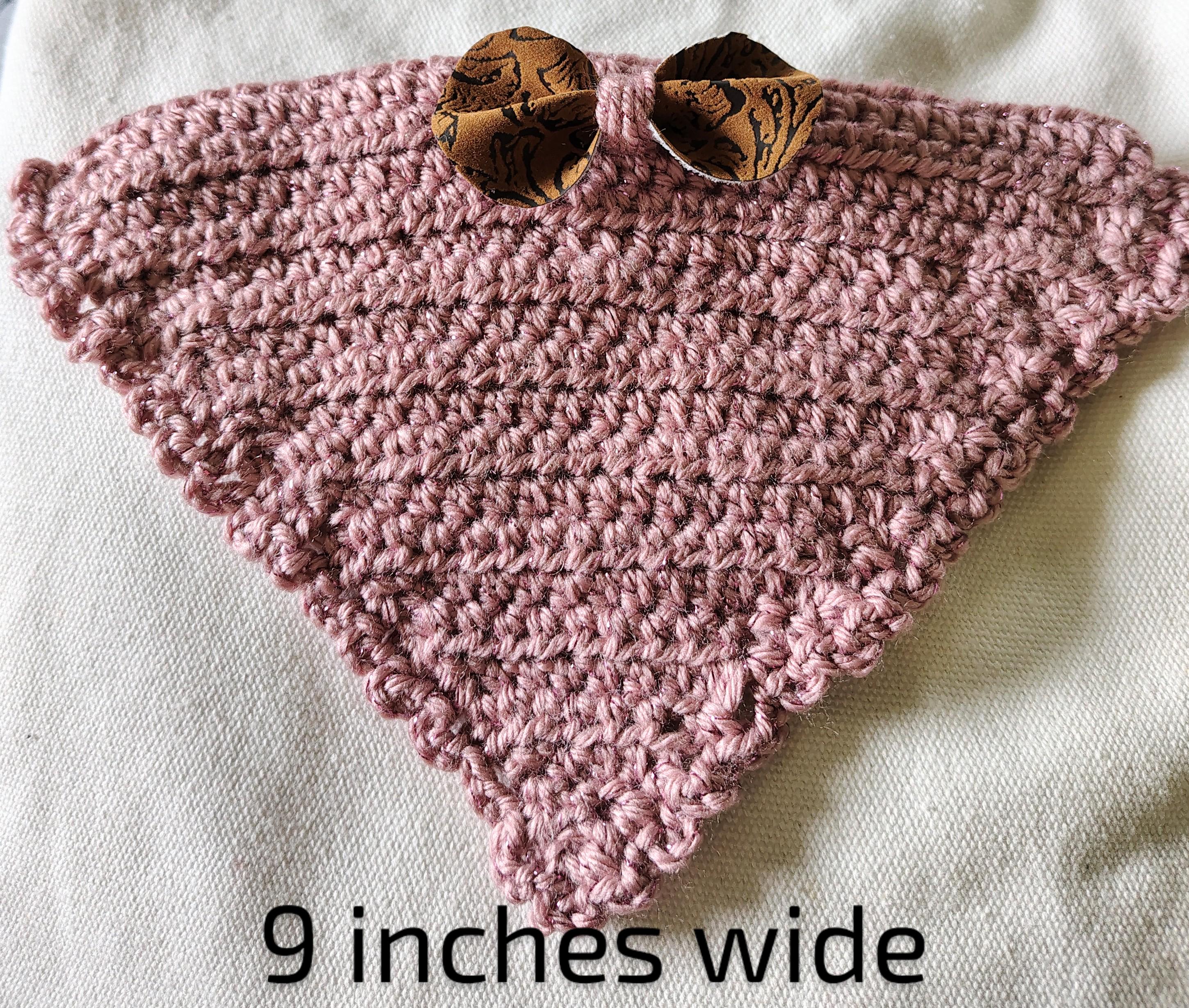 Dog Collar Handkerchief Accessory, Pet Neck Accessories, Bow Tie Bandana, Dog Mom Gift Idea, Pet Holiday Wear, Hand Crocheted, Pink and Red - Thumbnail 4