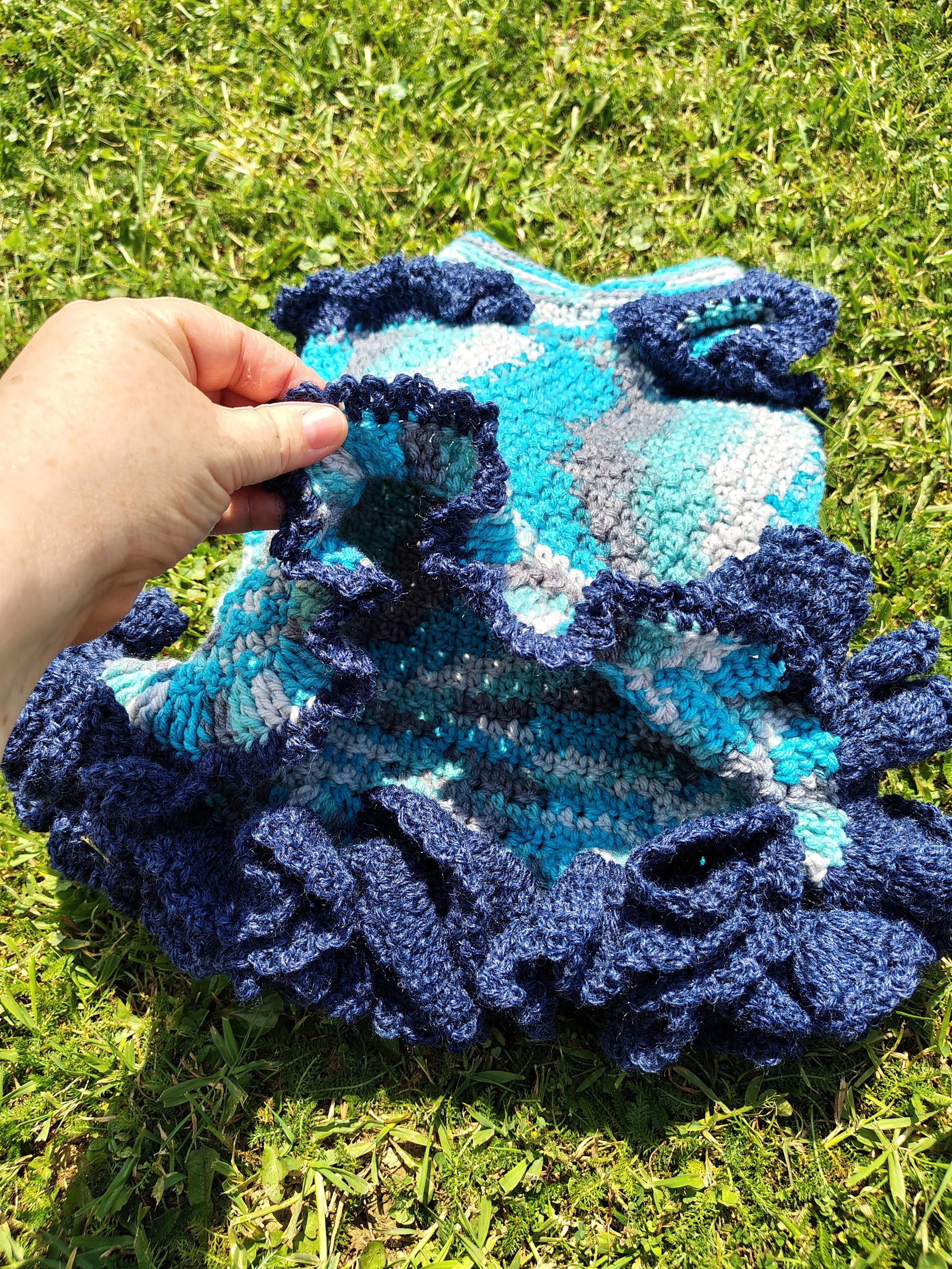 M Dog Sweater Dress with Ruffled Skirt, Boutique Dog Sweater, Unique Pet Gift Ideas, Crochet Dog Outfit, Dog Owner Gift - Thumbnail 4