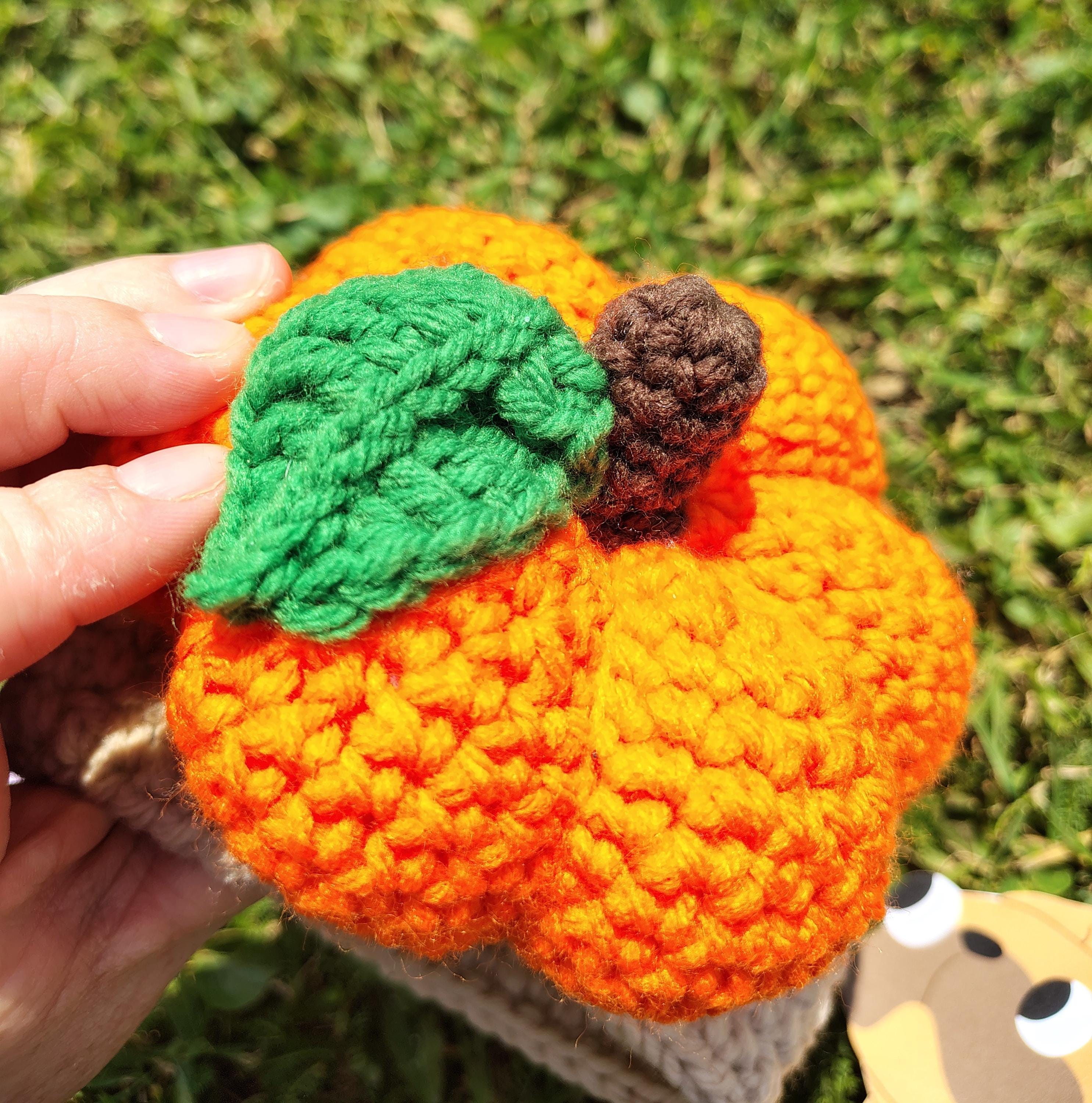 Dog Ear Protection, Pumpkin Hat, Pet Hood, Small Dog Costume, Cute Pet Clothes, Crochet Hats, Winter Wear, Pet Gift, Halloween Costumes - Thumbnail 2