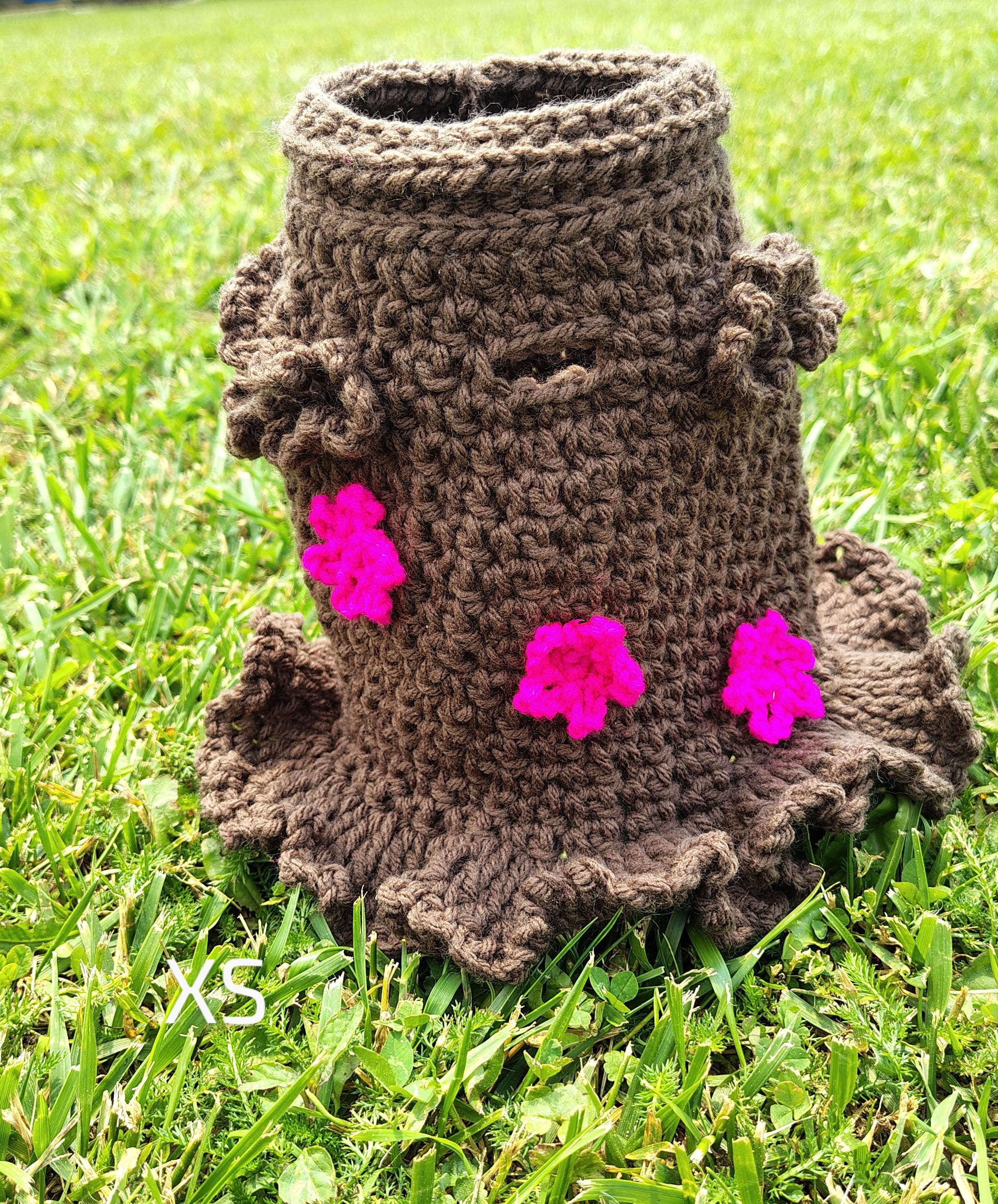 XXS Pet Sweater, Crochet Dog Dress, Pet Lover Gifts, New Dog Mom Gift Idea, Floral Dog Dress, Brown and Pink Pet Dress, Flower Dog Dress - Thumbnail 7