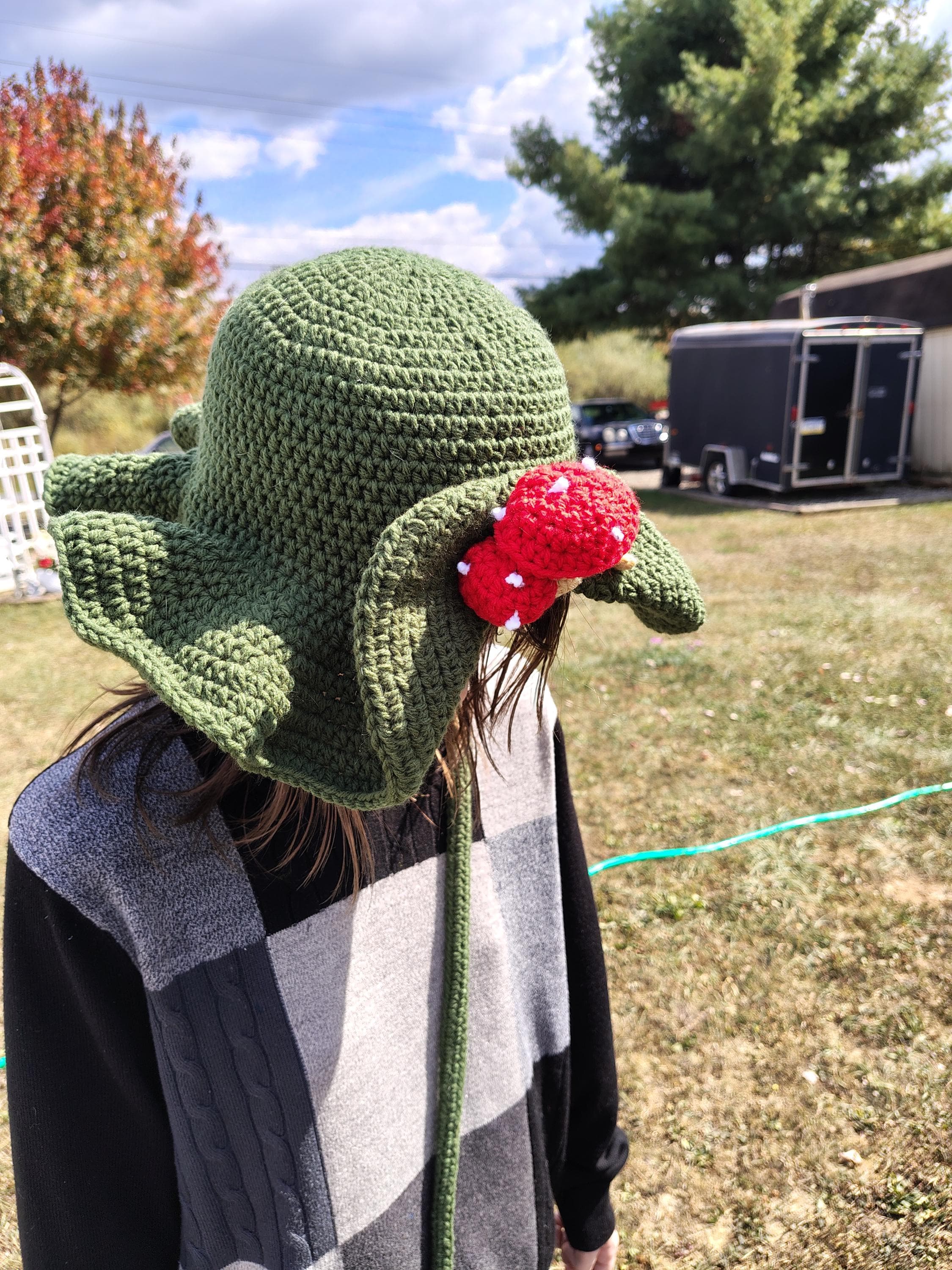 Cottagecore Mushroom Hat and Matching Cross Body Bag - Thumbnail 7