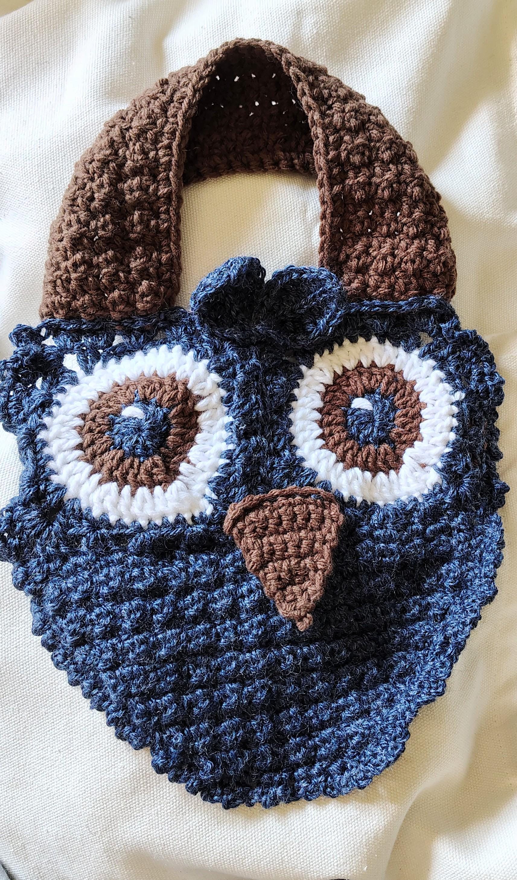 Small Owl Dog Sweater Shirt, Pet Clothing, Dog Clothes, Slip on Dog Vest, Pet Gift Idea, Blue and Brown Dog Shirt, Amigirumi Pet Fashion - Thumbnail 7