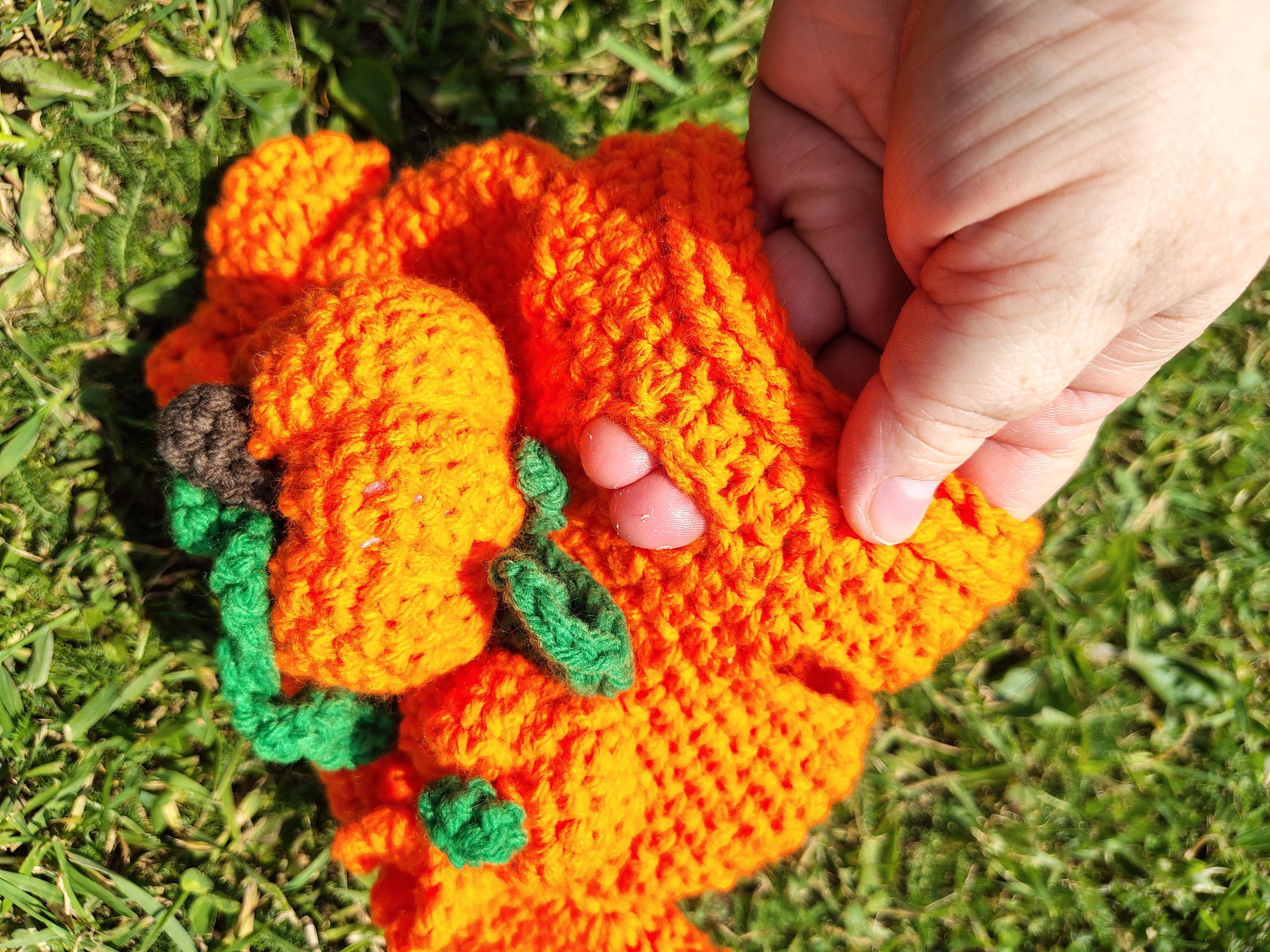 XXS Dog Pumpkin Sweater Dress, Dog Owner Gift Idea, Pumpkin Halloween Dog Costume, Tiny Pet Clothes, Boutique Dog Sweater - Thumbnail 5