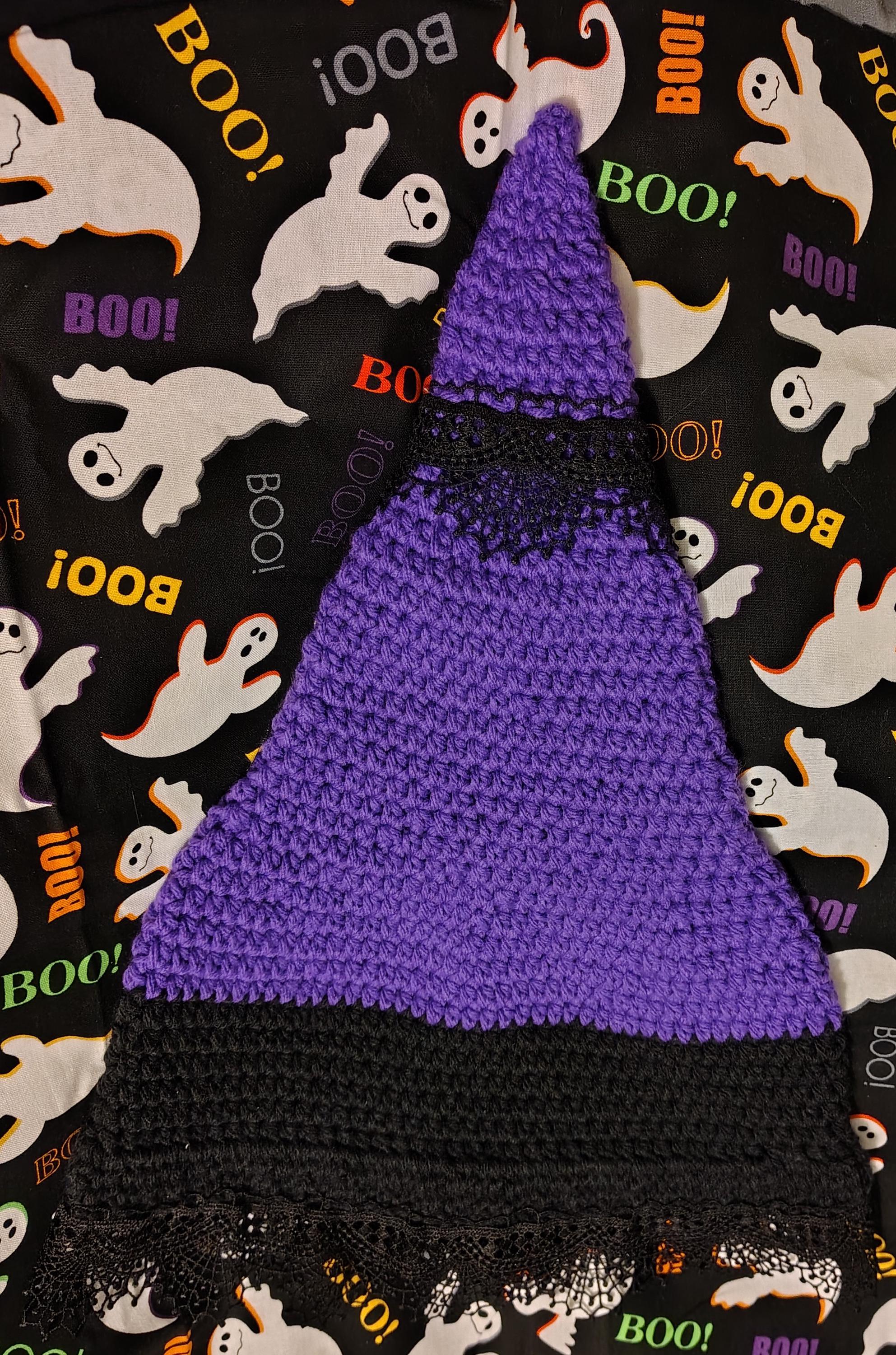 Witchy Hat, Yarn & Lace Witch Hat, Witchcraft Attire, Gift for Witches - Thumbnail 2