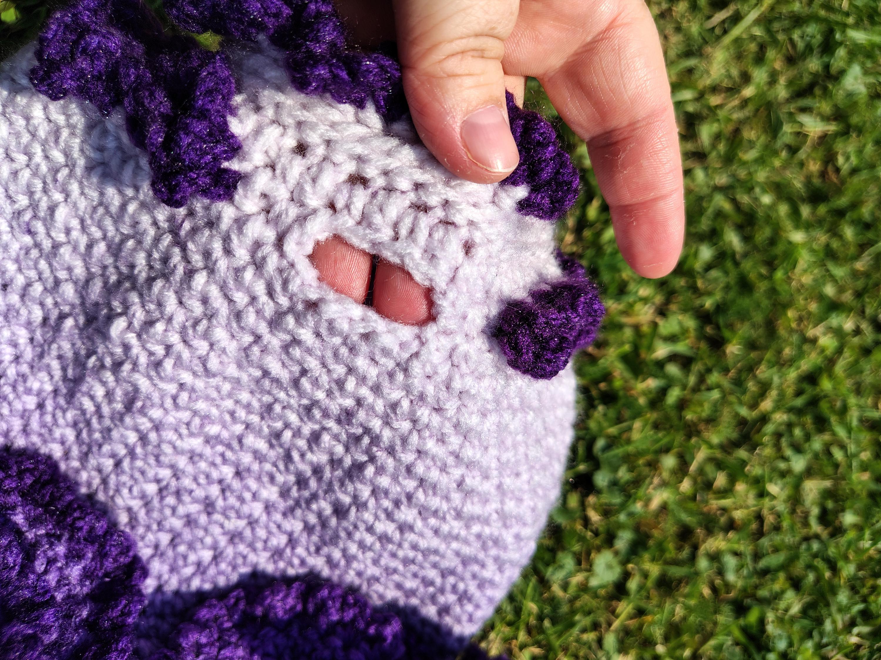 Dog Sweater Dress, Purple Pet Fashion, Gift Idea for Dog Owner, Gradient Dog Sweater, Boutique Dog Outfit - Thumbnail 2