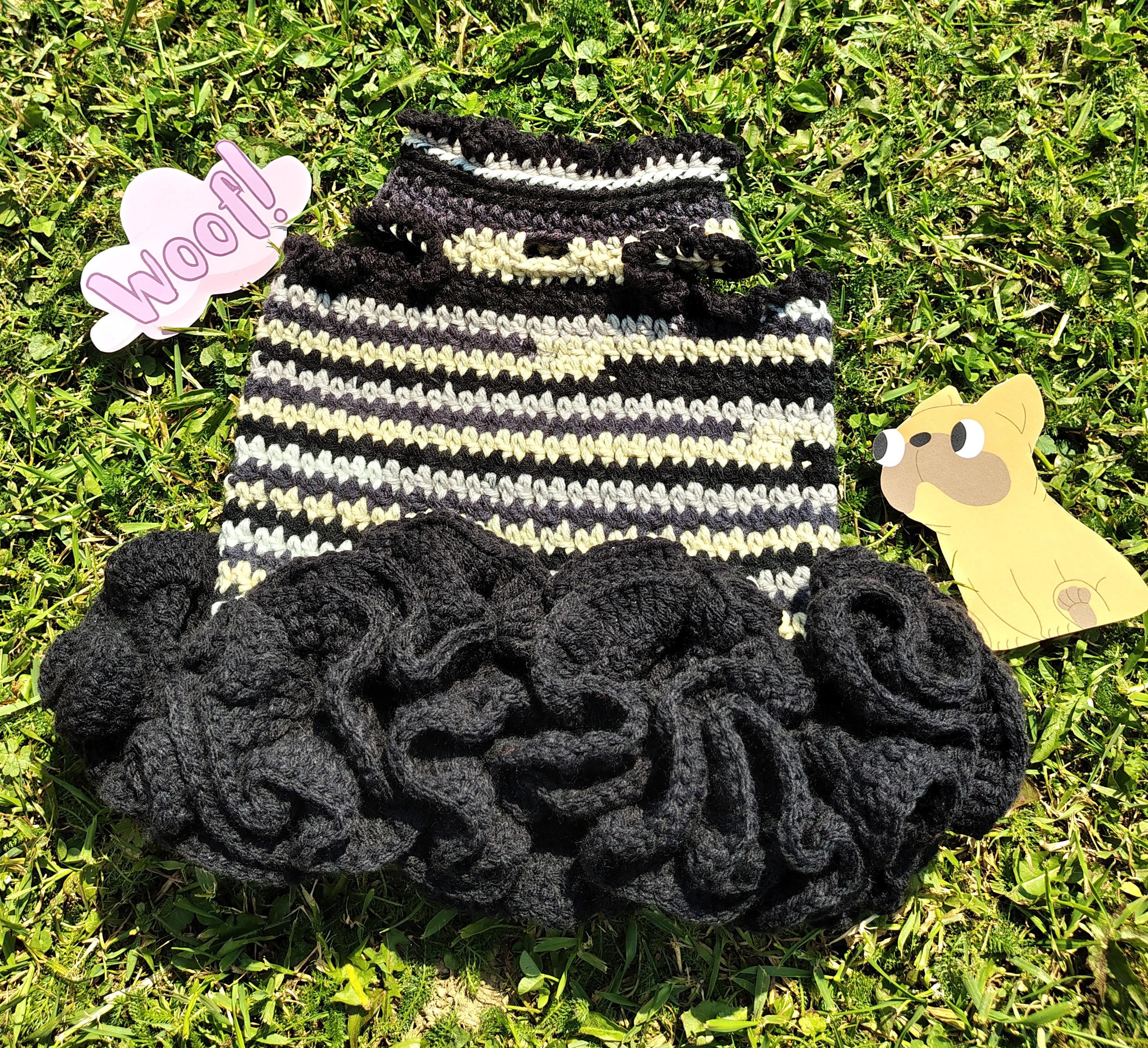 S Dog Sweater, Medium Pet Fashion, Dog Gift Idea, Crocheted Dress, Pet Gift, Made in the US, Handmade Clothes, Dog Lover Gifts, Cute Clothes