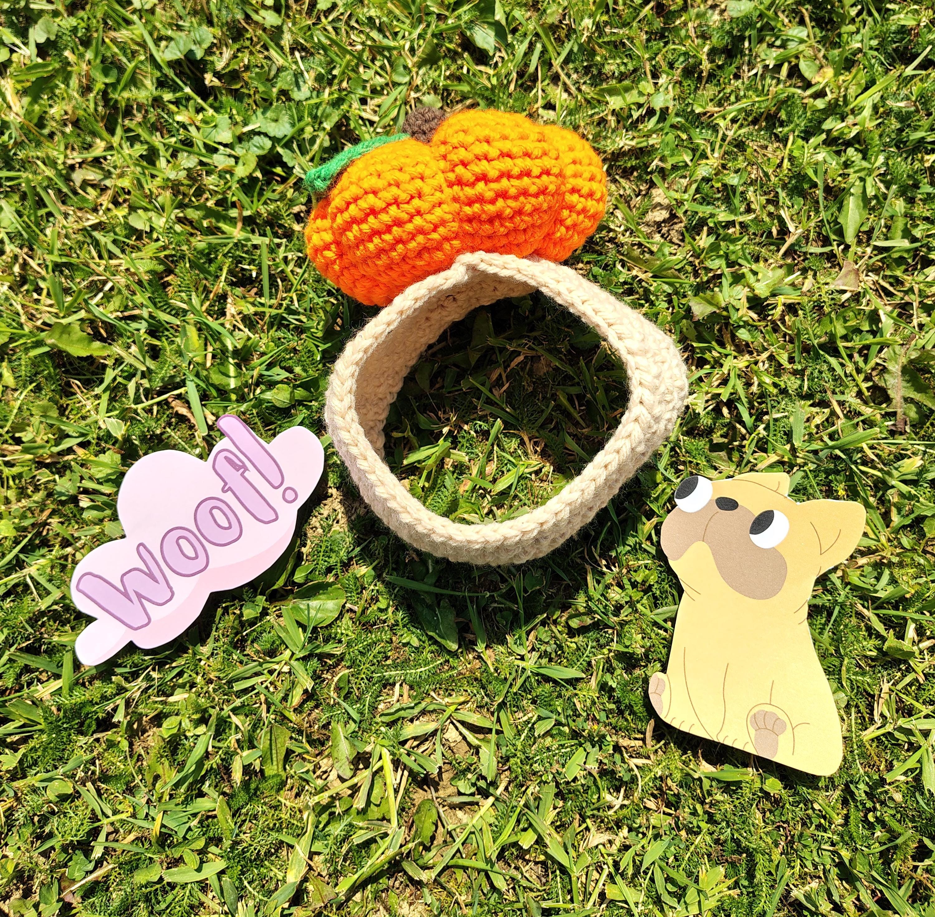 Dog Ear Protection, Pumpkin Hat, Pet Hood, Small Dog Costume, Cute Pet Clothes, Crochet Hats, Winter Wear, Pet Gift, Halloween Costumes - Thumbnail 3