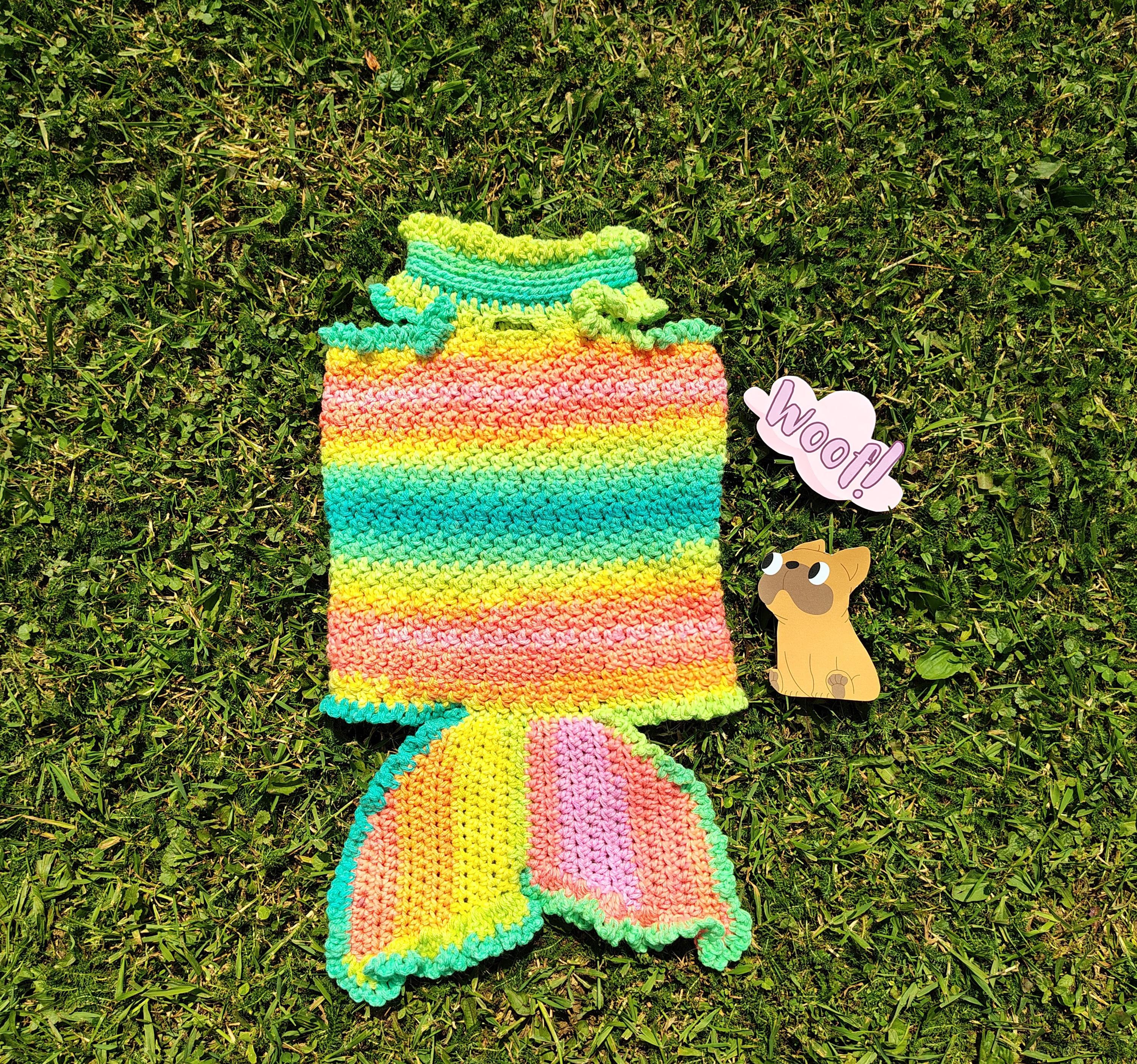 Dog Sweater, Mermaid Dog Costume, Colorful Sweater, Cute Pet Clothing, Dog Gift Ideas, M Dog Sweater, Dog Lover Gifts, Dog Stuff - Thumbnail 2