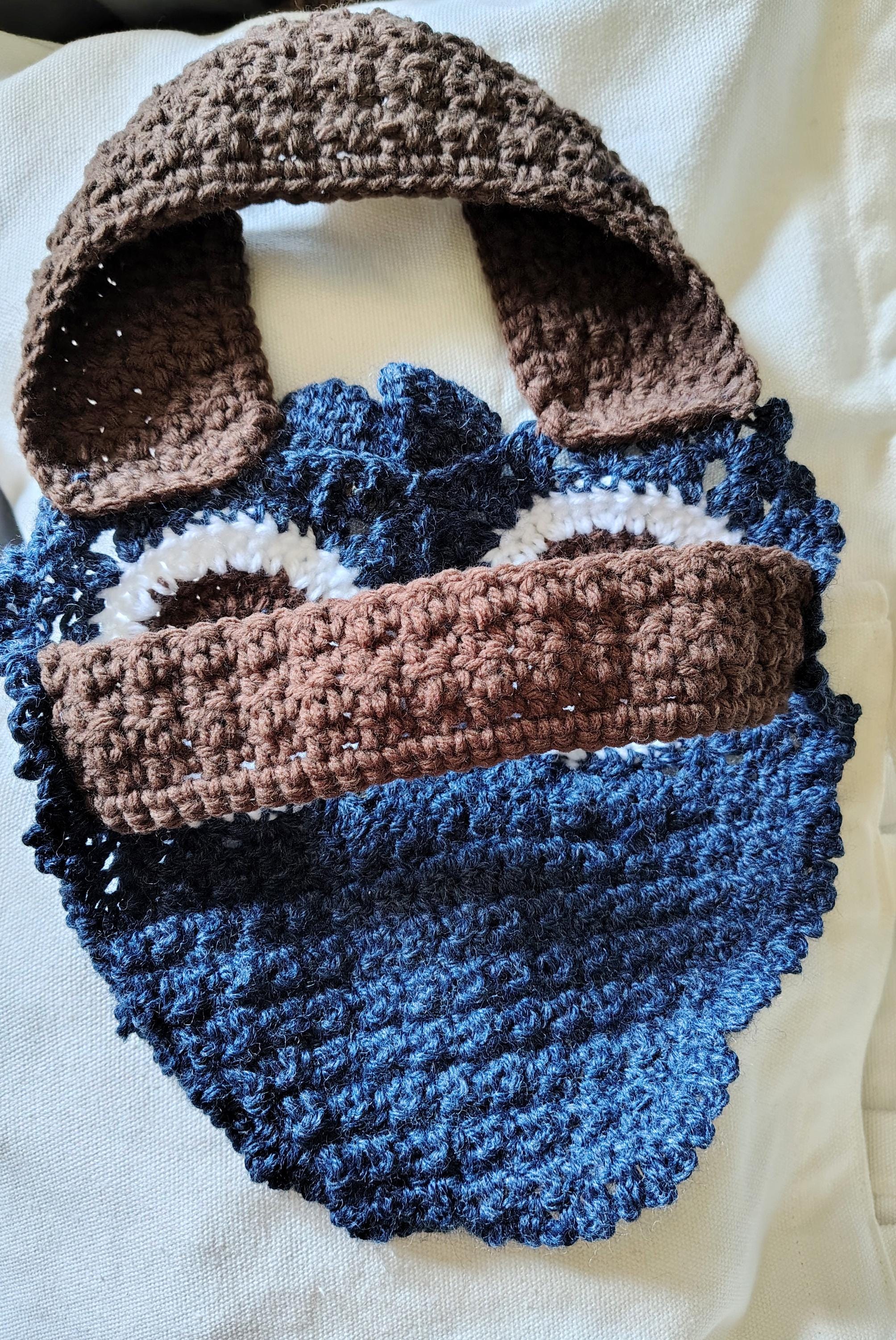 Small Owl Dog Sweater Shirt, Pet Clothing, Dog Clothes, Slip on Dog Vest, Pet Gift Idea, Blue and Brown Dog Shirt, Amigirumi Pet Fashion - Thumbnail 5