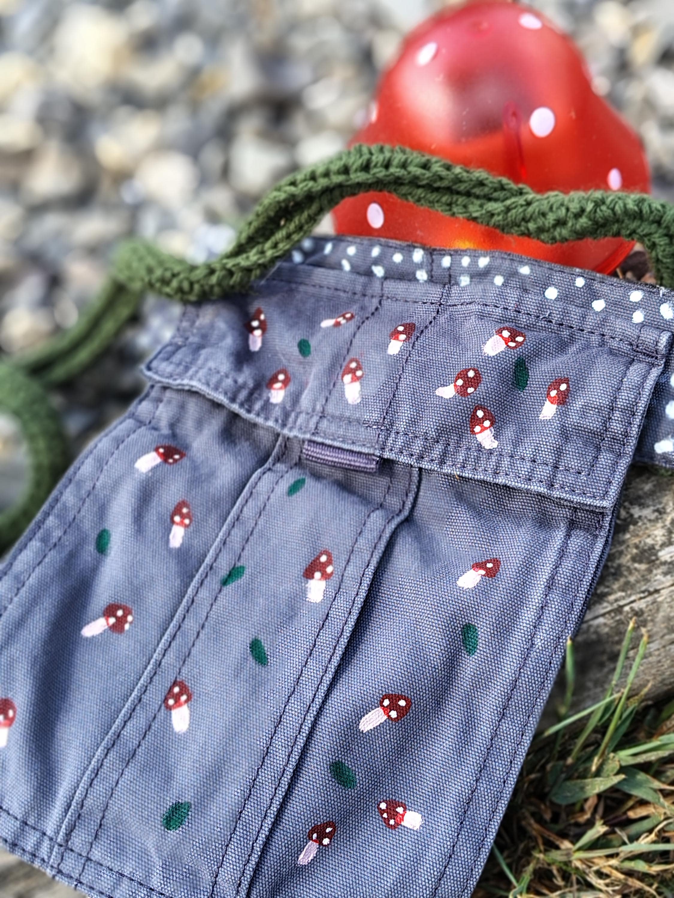 Cottagecore Mushroom Hat and Matching Cross Body Bag - Thumbnail 3