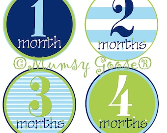 Baby Month Stickers Etsy