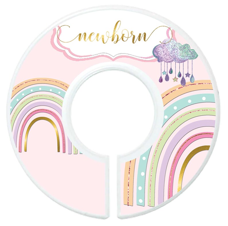 Baby Closet Dividers Closet Organizers Girl Rainbow Closet Etsy