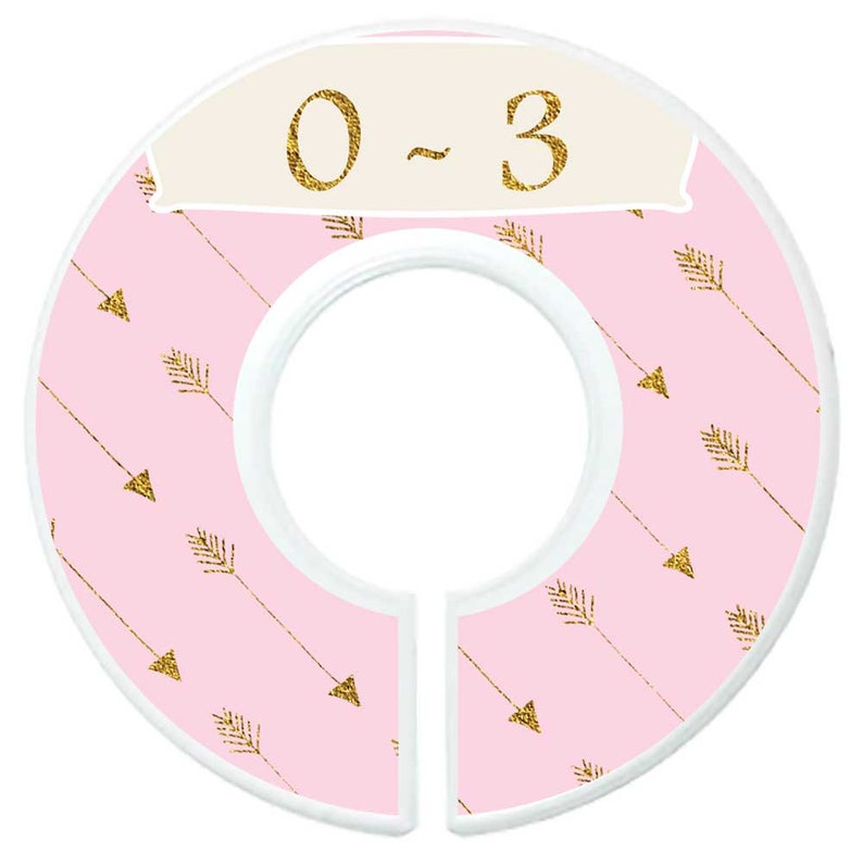 Baby Girl Closet Dividers Pink Mint Gold Boho Nursery Decor Flowers Arrows Clothes Organizers Baby Shower Gift Baby Girl